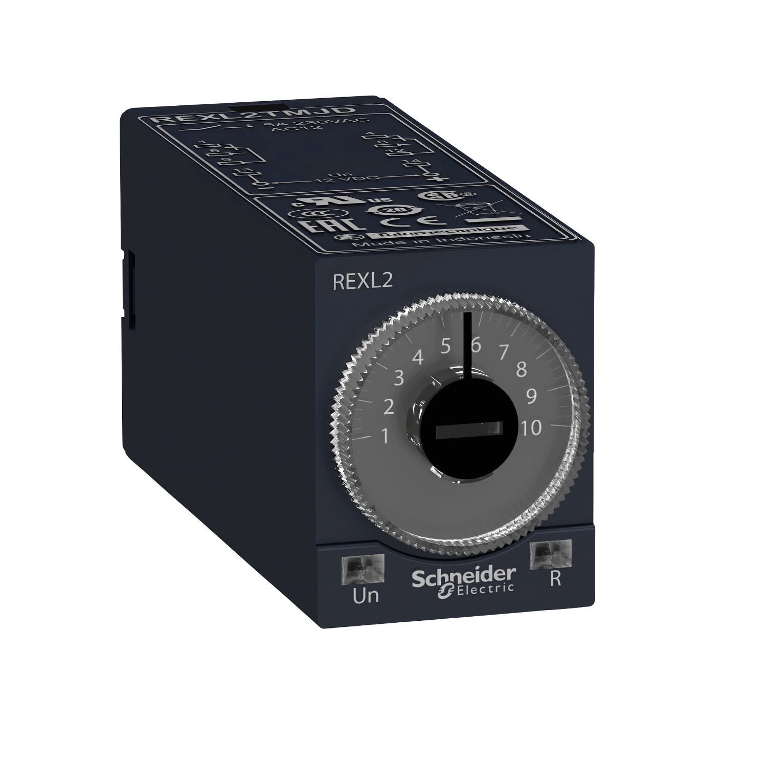 Schneider Electric Schneider Electric REXL2TMP7 – on-delay timing relay - 0.1 s..100 h - 230 V AC - 2 OC