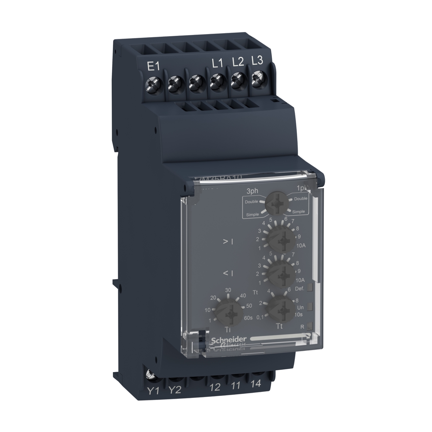 Schneider Electric Schneider Electric RM35BA10 – Harmony, Modular 3-phase and 1-phase pump control relay, 5 A, 1 CO, 208...480 V AC