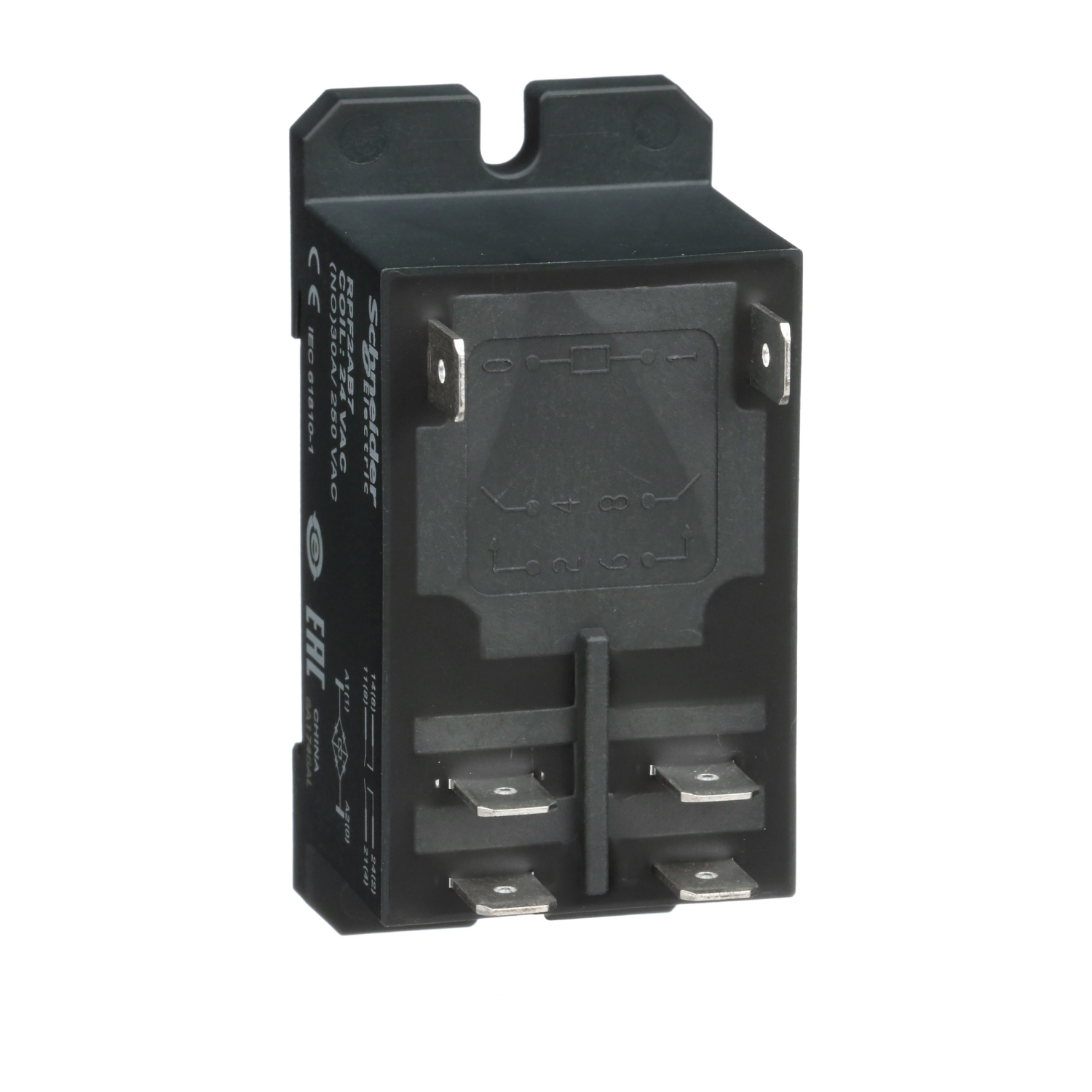 Schneider Electric Schneider Electric RPF2AB7 – power relay, Harmony electromechanical relays, DIN rail or panel mount relay, 30A, 2NO, 24V AC
