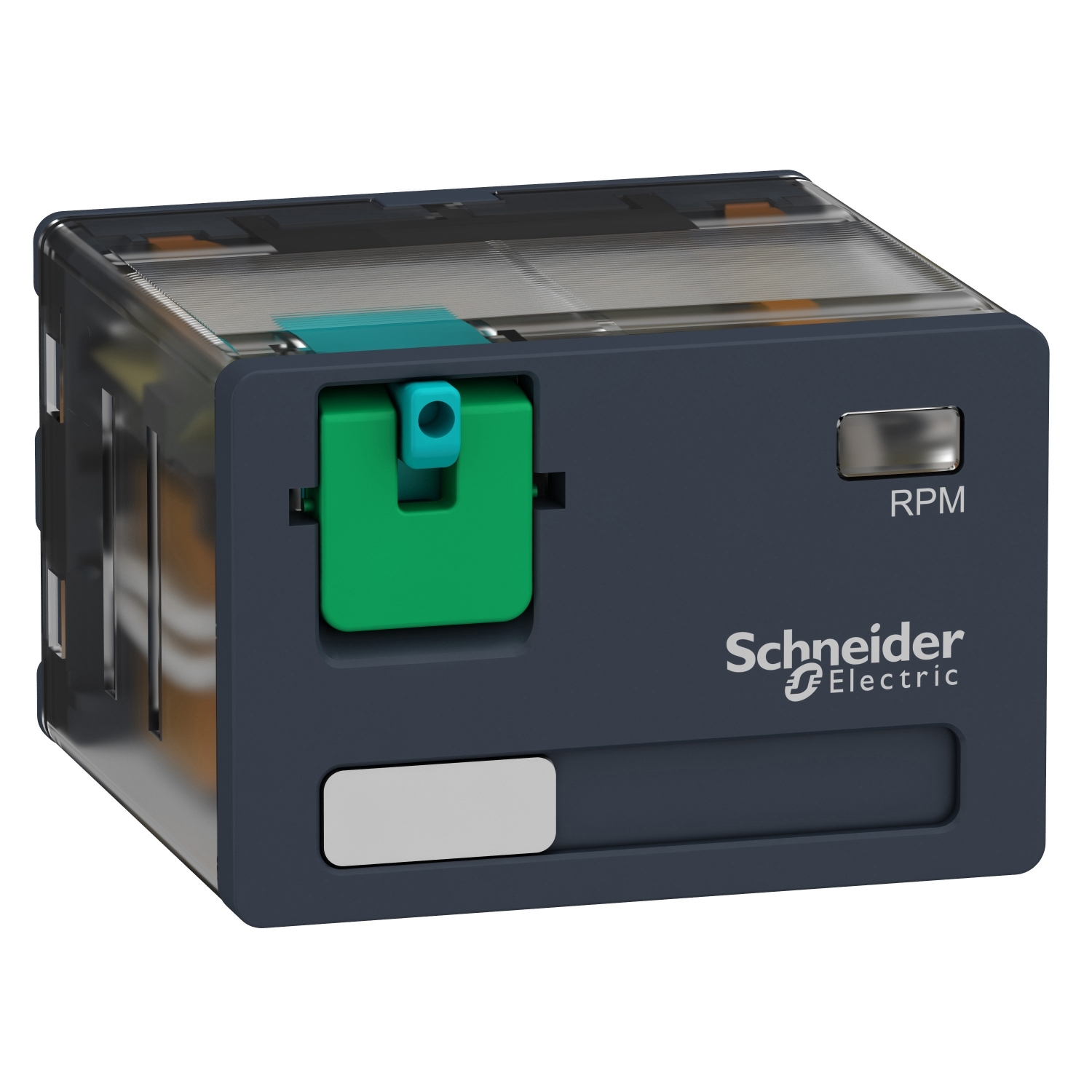 Schneider Electric Schneider Electric RPM41BD – plug-in relay, Harmony electromechanical relays, 15A, 4CO, lockable test button, 24V DC