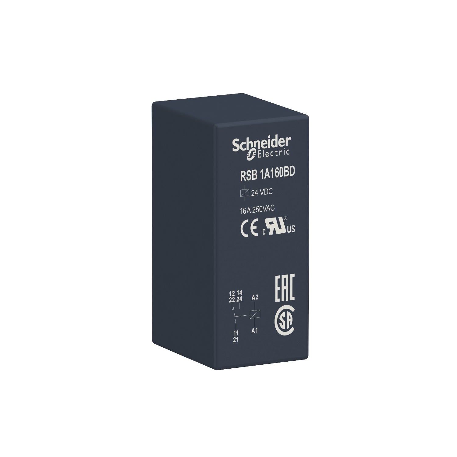 Schneider Electric Schneider Electric RSB1A160BD – interface plug-in relay - HARMONY RSB - 1 C/O - 24 V DC - 16 A