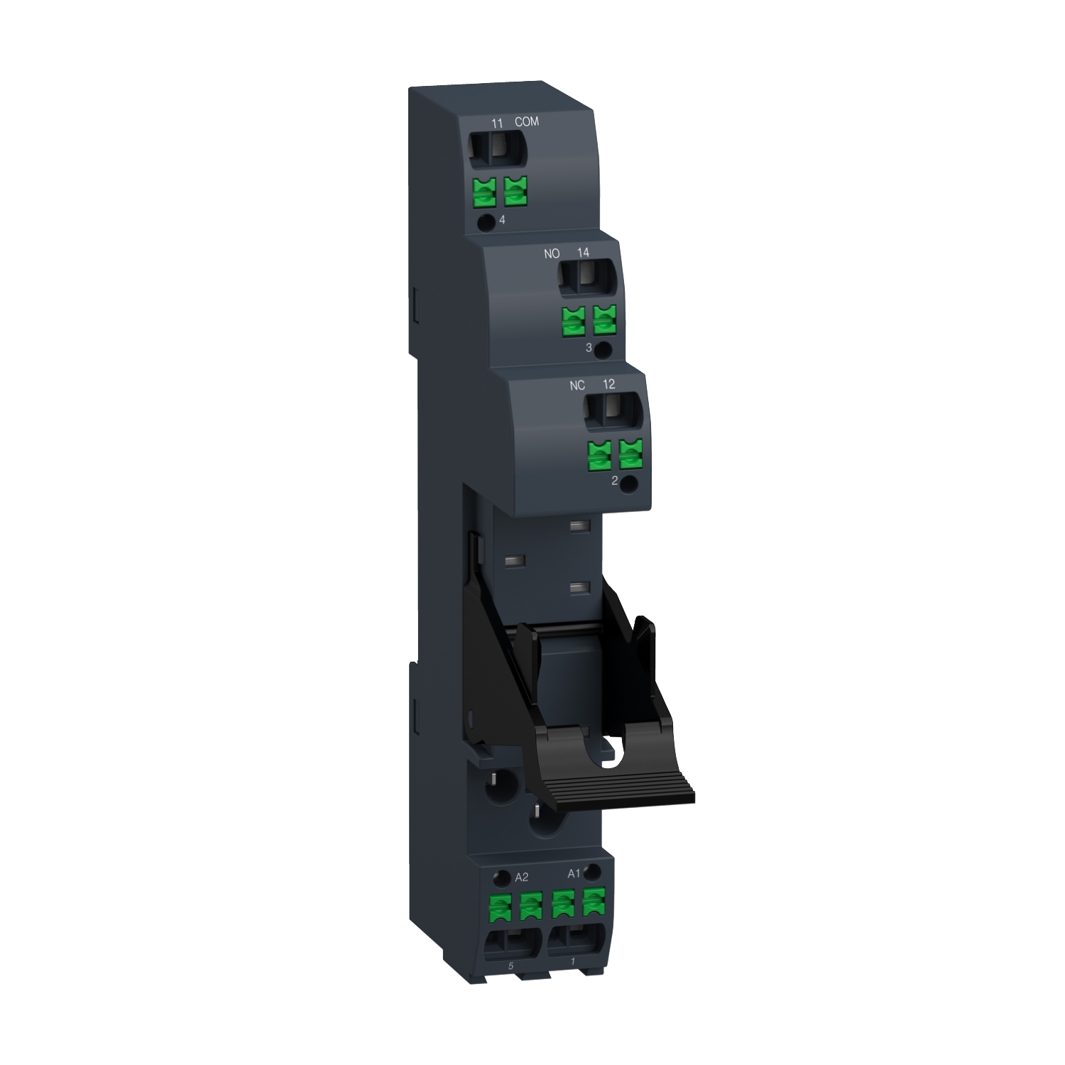 Schneider Electric Schneider Electric RSZE05P – Push in socket with clamp, Harmony Electromechanical Relays, for RSB1A120 relays, 12A, push in terminals, separate contact