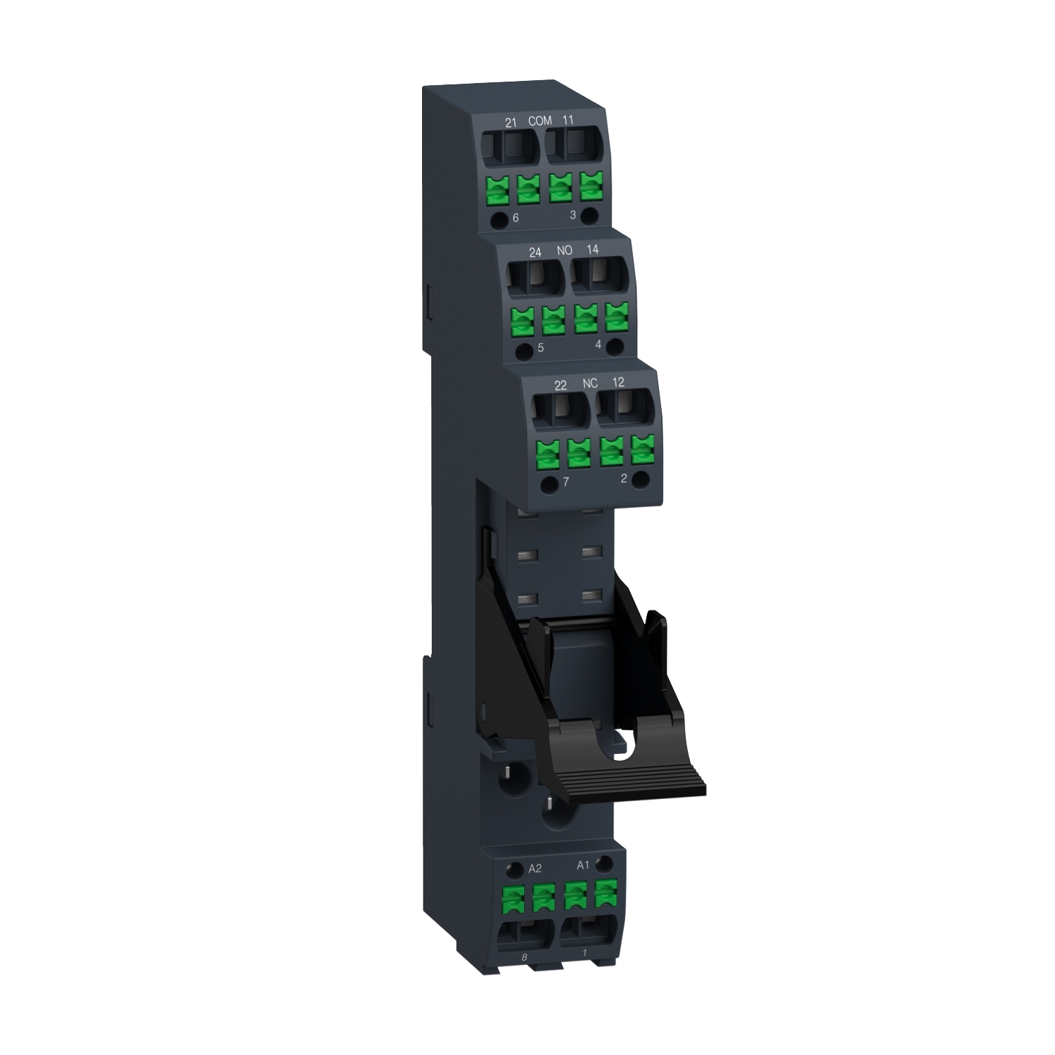 Schneider Electric Schneider Electric RSZE08P – Push in socket with clamp, Harmony Electromechanical Relays, for RSB1A160 RSB2A080 relays, 10A, push in terminals, separate contact