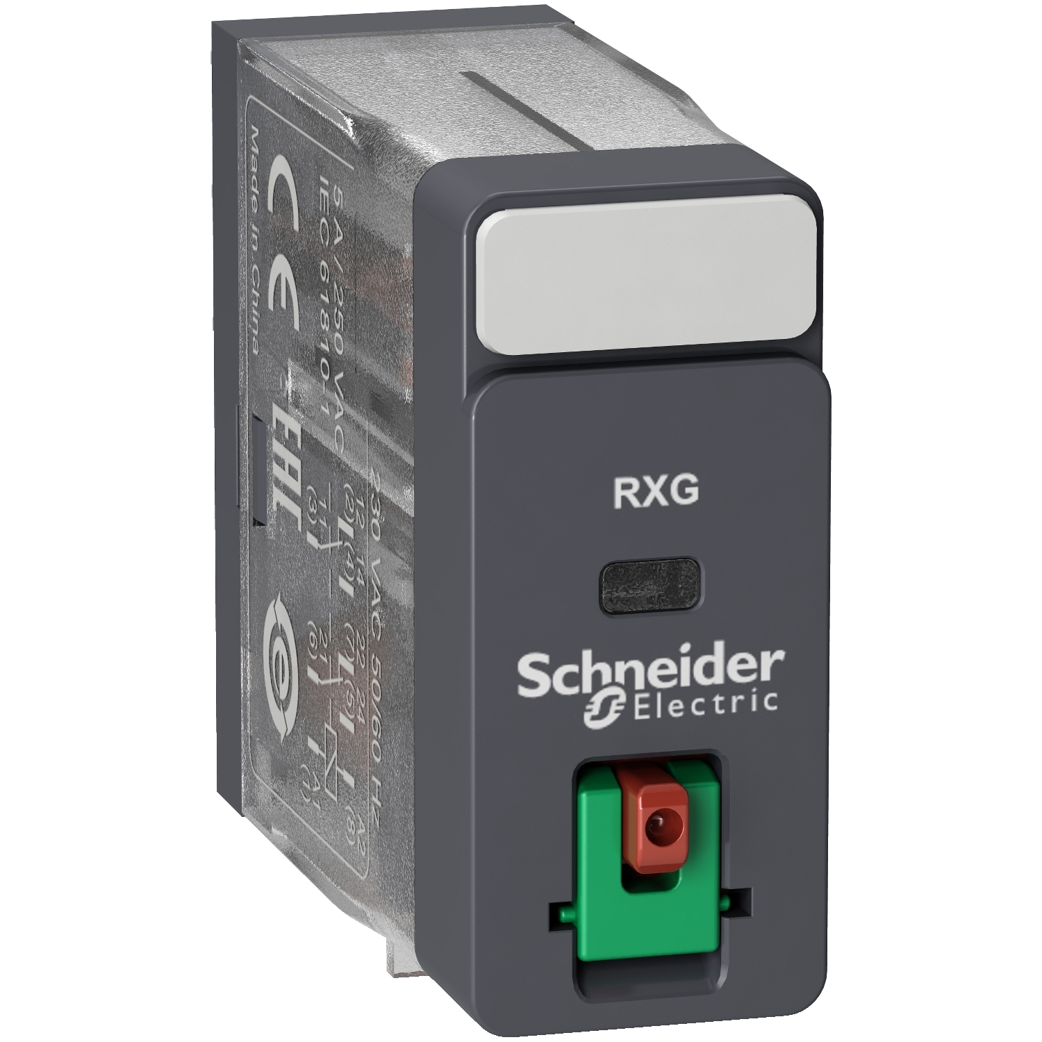 Schneider Electric Schneider Electric RXG21F7 – interface plug-in relay - HARMONY RXG - 2 C/O standard - 120V AC - 5A - with LTB