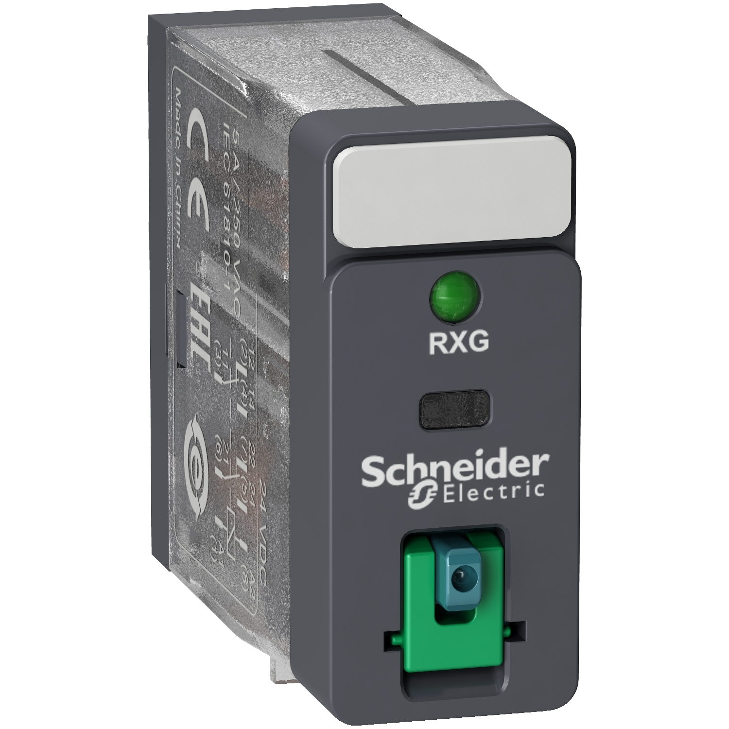 Schneider Electric Schneider Electric RXG22JD – interface plug-in relay - HARMONY RXG - 2C/O standard -12VDC-5A - with LTB and LED