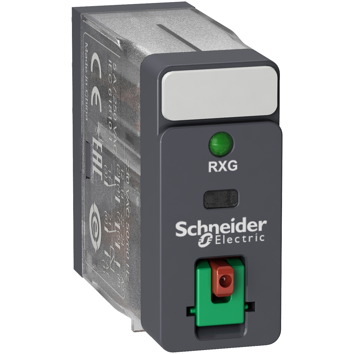 Schneider Electric Schneider Electric RXG22M7 – interface plug-in relay - HARMONY RXG - 2C/O standard-220VAC-5A - with LTB and LED