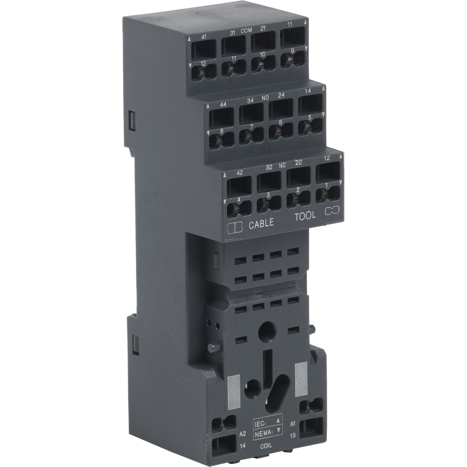 Schneider Electric Schneider Electric RXZE2S114S – socket RXZ - separate contact- 12/6 A - < 250 V - Push and Stay - for RXM2/RXM4