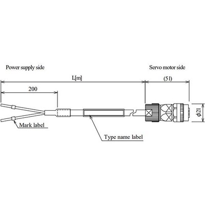 Mitsubishi Electric Mitsubishi Electric SC-BKC1CBL25M-L servo or automation interconnection cable