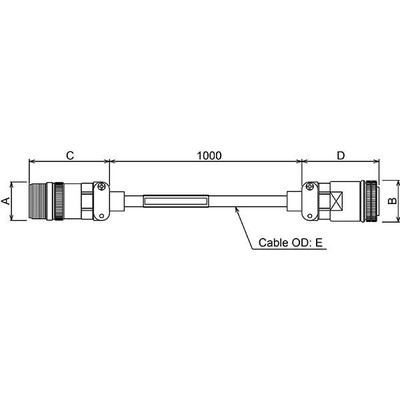 Mitsubishi Electric Mitsubishi Electric SC-J2SJ4PW2C1M – Power cable / cordset for servo mtr.