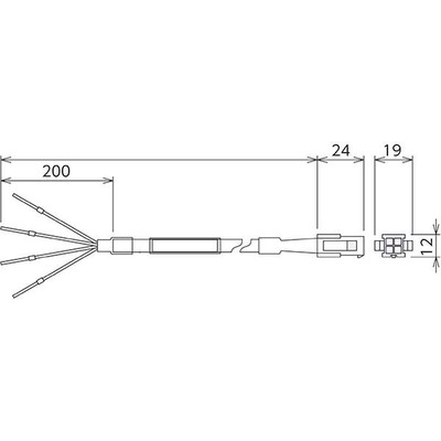 Mitsubishi Electric Mitsubishi Electric SC-PWS4CBL20M-LL servo or automation interconnection cable