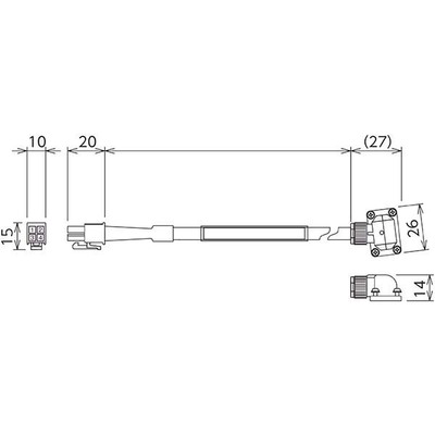Mitsubishi Electric Mitsubishi Electric SC-PWS4JCBL5M-A1-L servo or automation interconnection cable