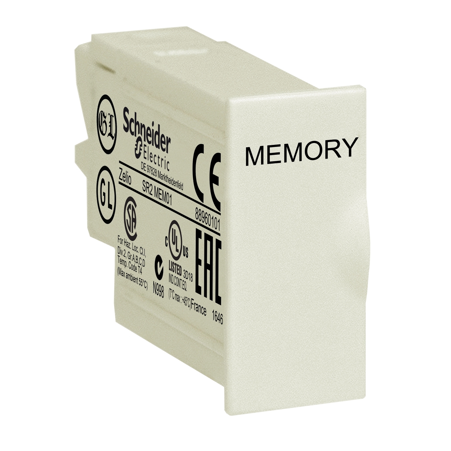 Schneider Electric Schneider Electric SR2MEM01 – memory cartridge - for smart relay Zelio Logic firmware - up to v 2.4 - EEPROM