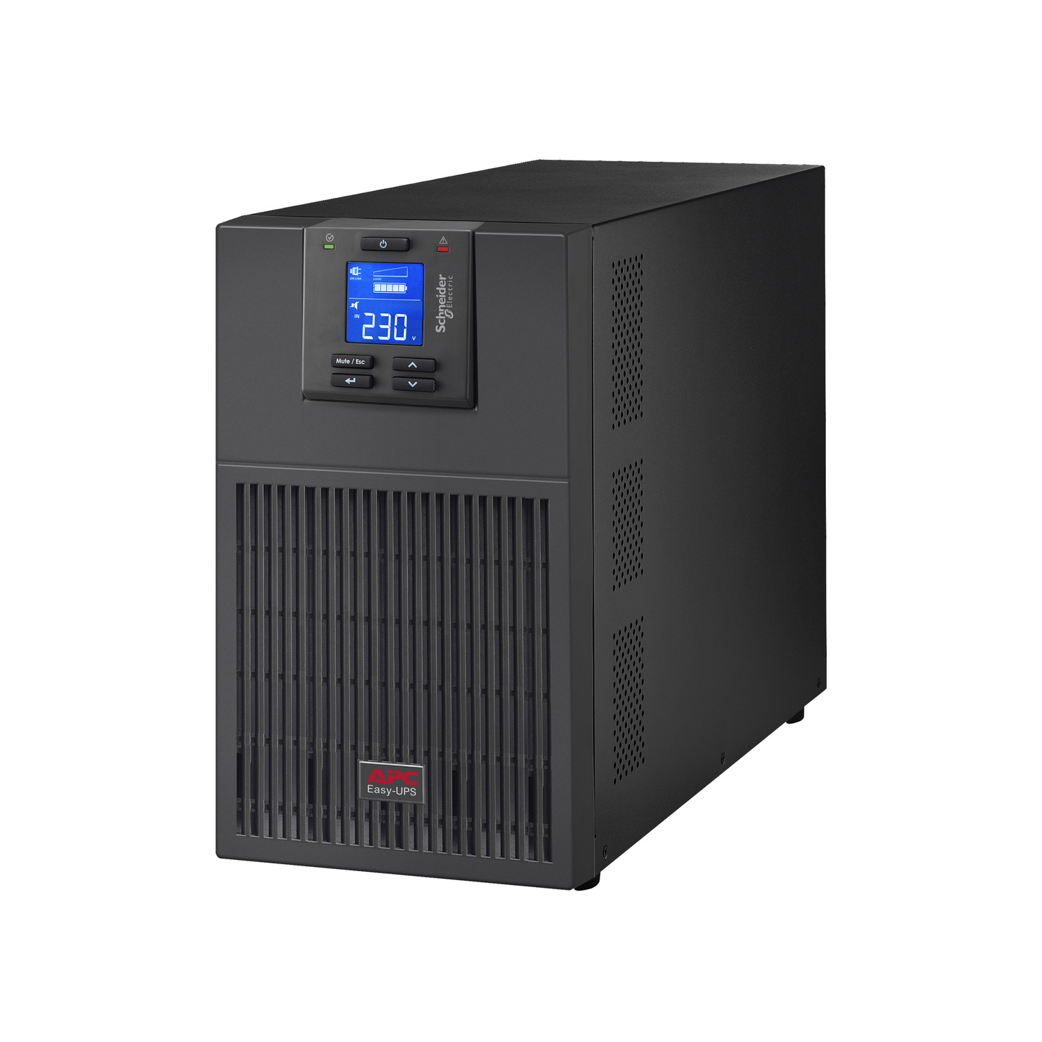 Schneider Electric Schneider Electric SRV3KI-E – APC Easy UPS On-Line, 3kVA/2700W, Tower, 230V, 6x IEC C13 + 1x IEC C19 outlets, Intelligent Card Slot, LCD