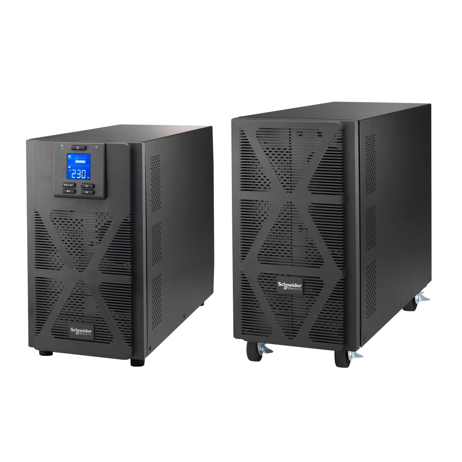 Schneider Electric Schneider Electric SRVS10KIL – Easy UPS 1 Ph On-Line, 10kVA/10kW, Tower, 230V, 1x Hard wire 3-wire(1P+N+E) outlet, Intelligent Card Slot, LCD, Extended Runtime