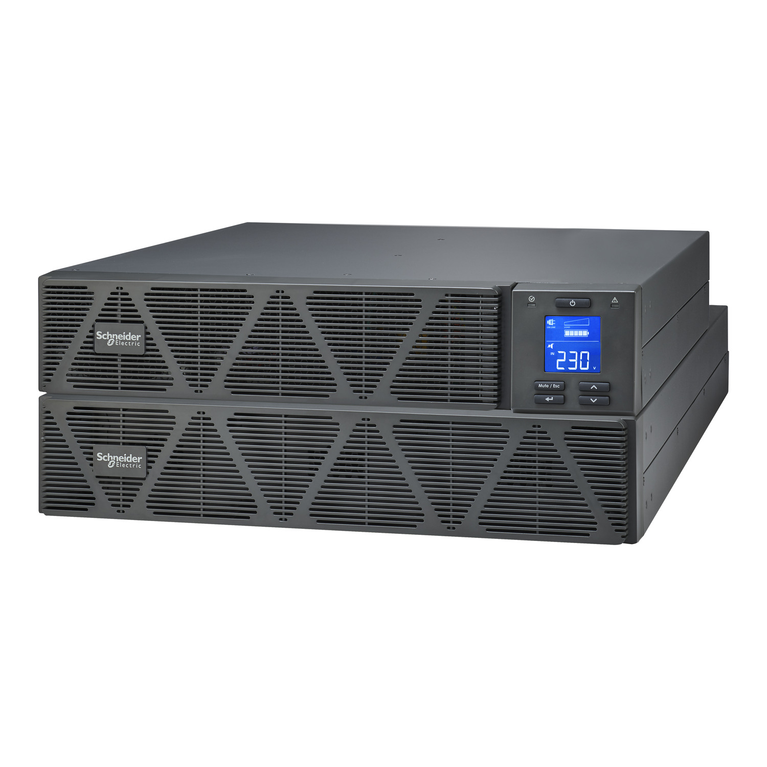 Schneider Electric Schneider Electric SRVS2KRILRK – Easy UPS 1 Ph On-Line, 2000VA, Rackmount 4U, 230V, 4x IEC C13 outlets, Intelligent Card Slot, LCD, Extended runtime, W/ rail kit