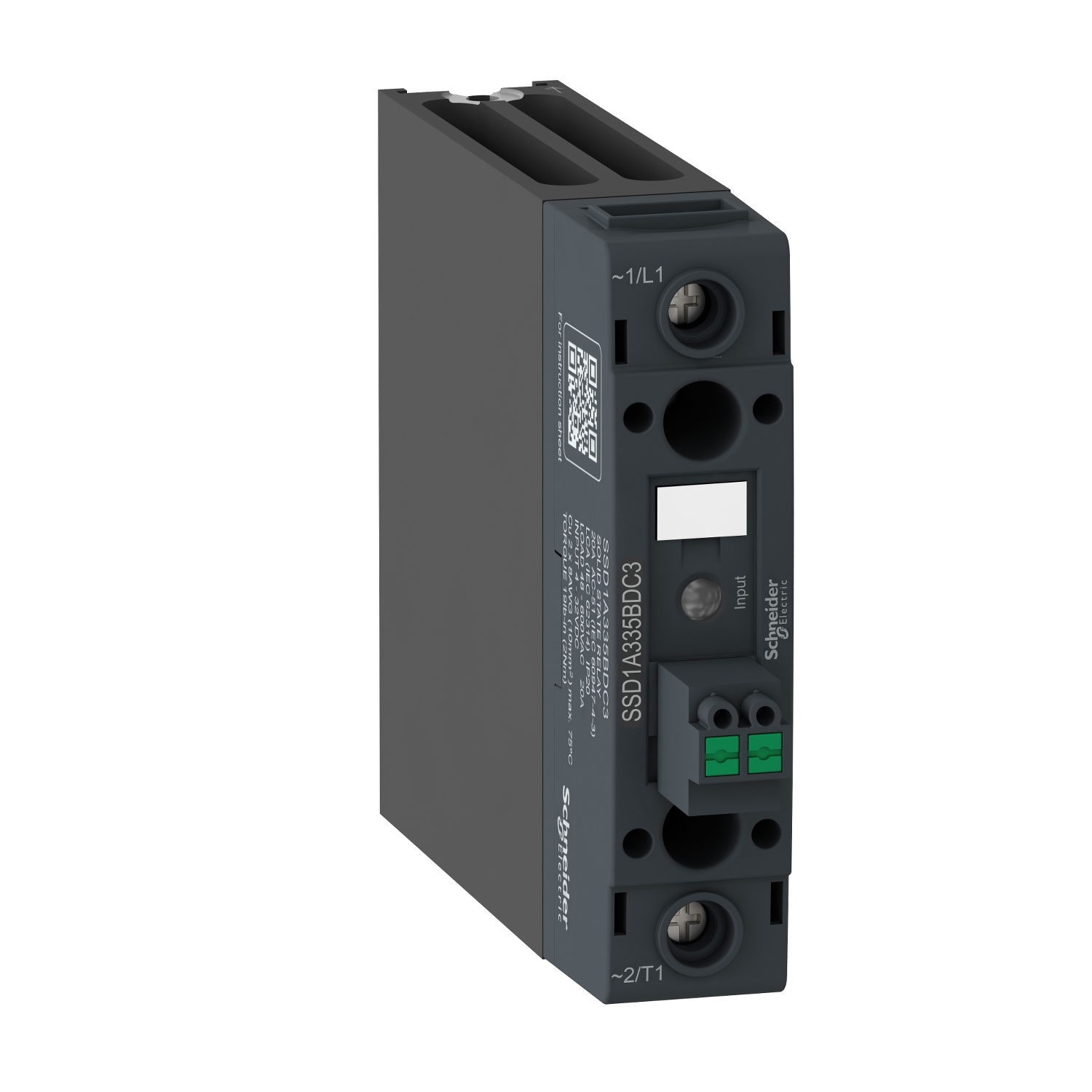 Schneider Electric Schneider Electric SSD1A320BDC3 – DIN rail mount relay, Harmony Solid State Relays, 20A, zeroVoltage switching, input 4...32V DC, output 48...600V AC