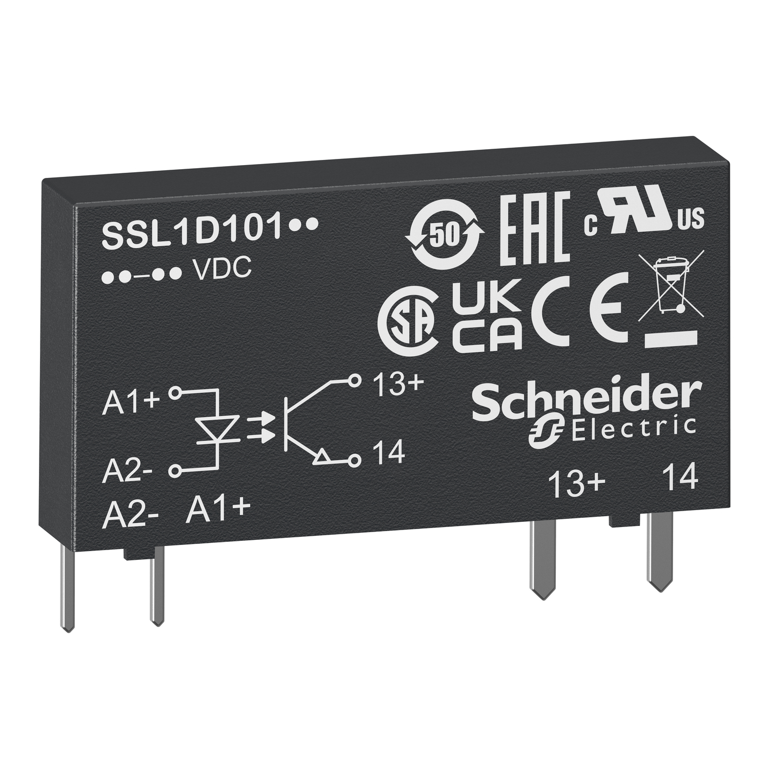 Schneider Electric Schneider Electric SSL1A12BDR – solid state relay,Plug-in,input 15-30 V DC, output 24-280 V AC, 2A