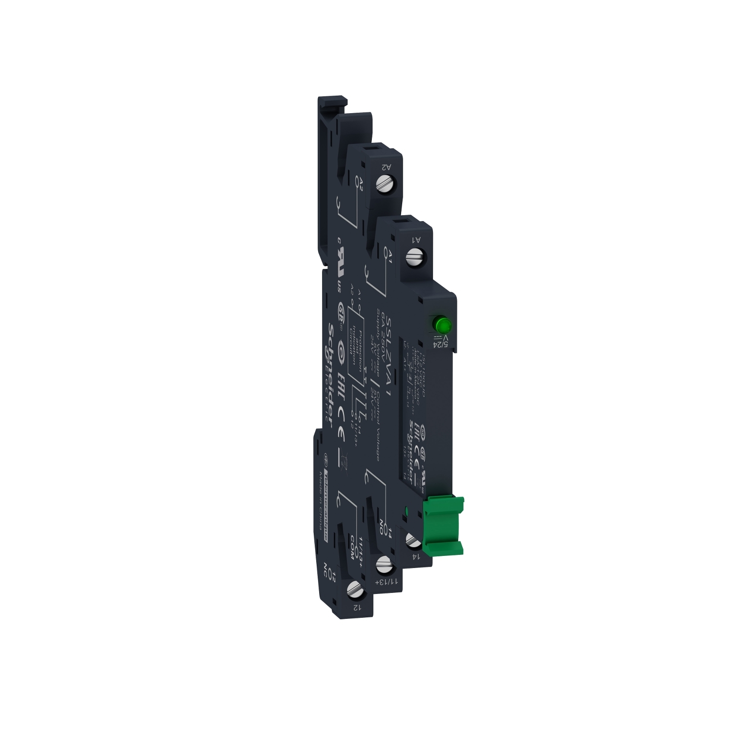 Schneider Electric Schneider Electric SSL1D101BDPV – pre assembled relay, Harmony Solid State Relays, 0.1A, DC switching, screw sockets, input 16 to 30V DC, output 1 to 48V DC