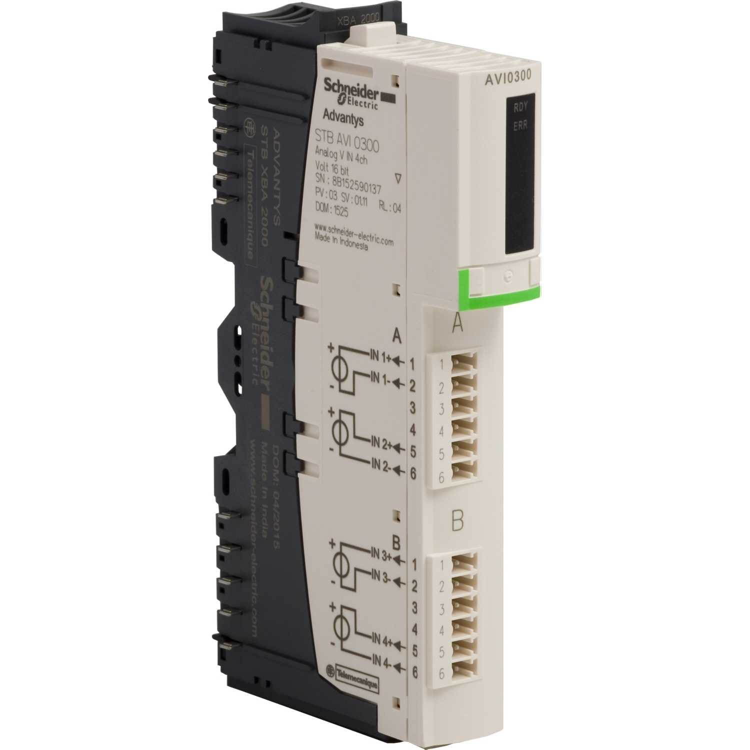 Schneider Electric Schneider Electric STBAVI0300K – standard analog input kit STB - +/- 10 V - 4 I - 15 bits + sign