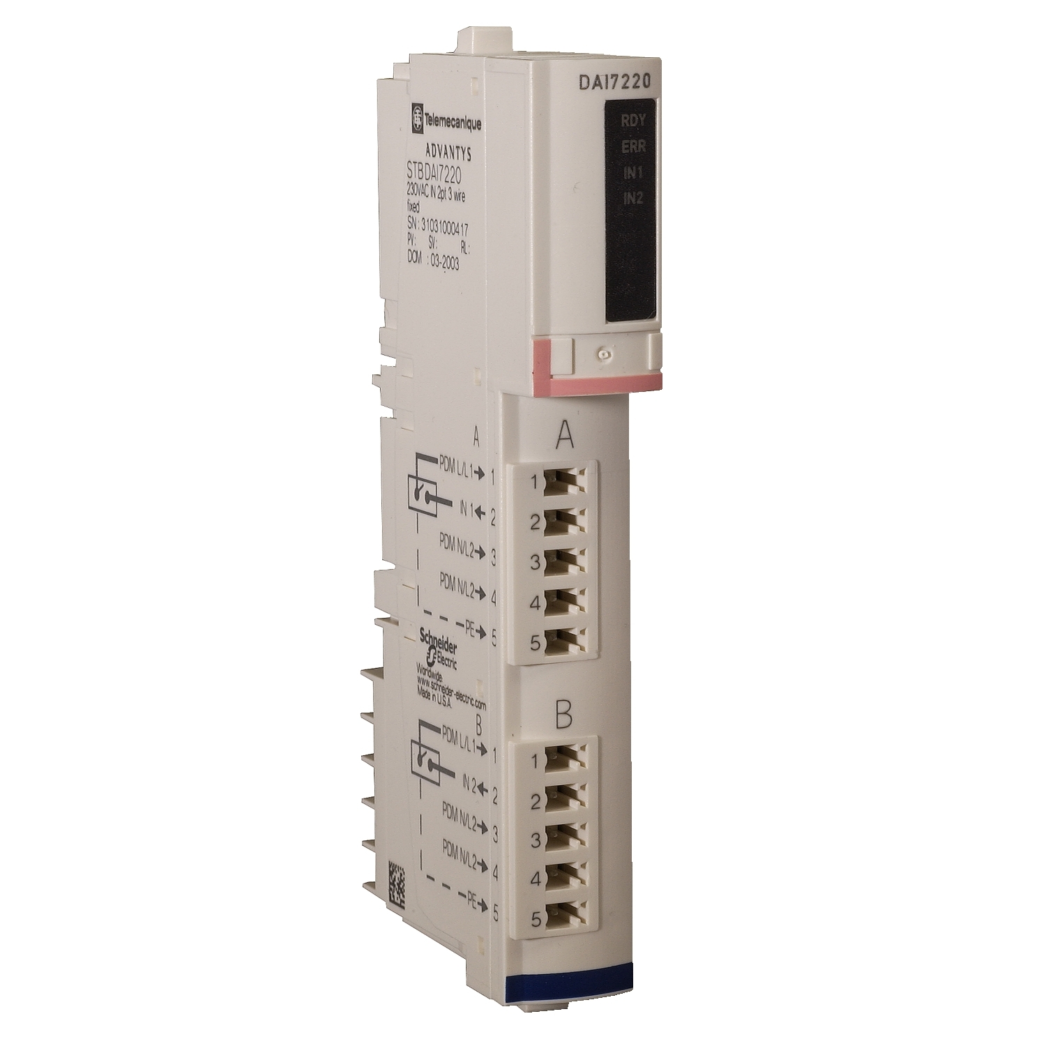 Schneider Electric Schneider Electric STBDAI7220K – standard digital input kit - Modicon STB - 230 V AC - 2 I
