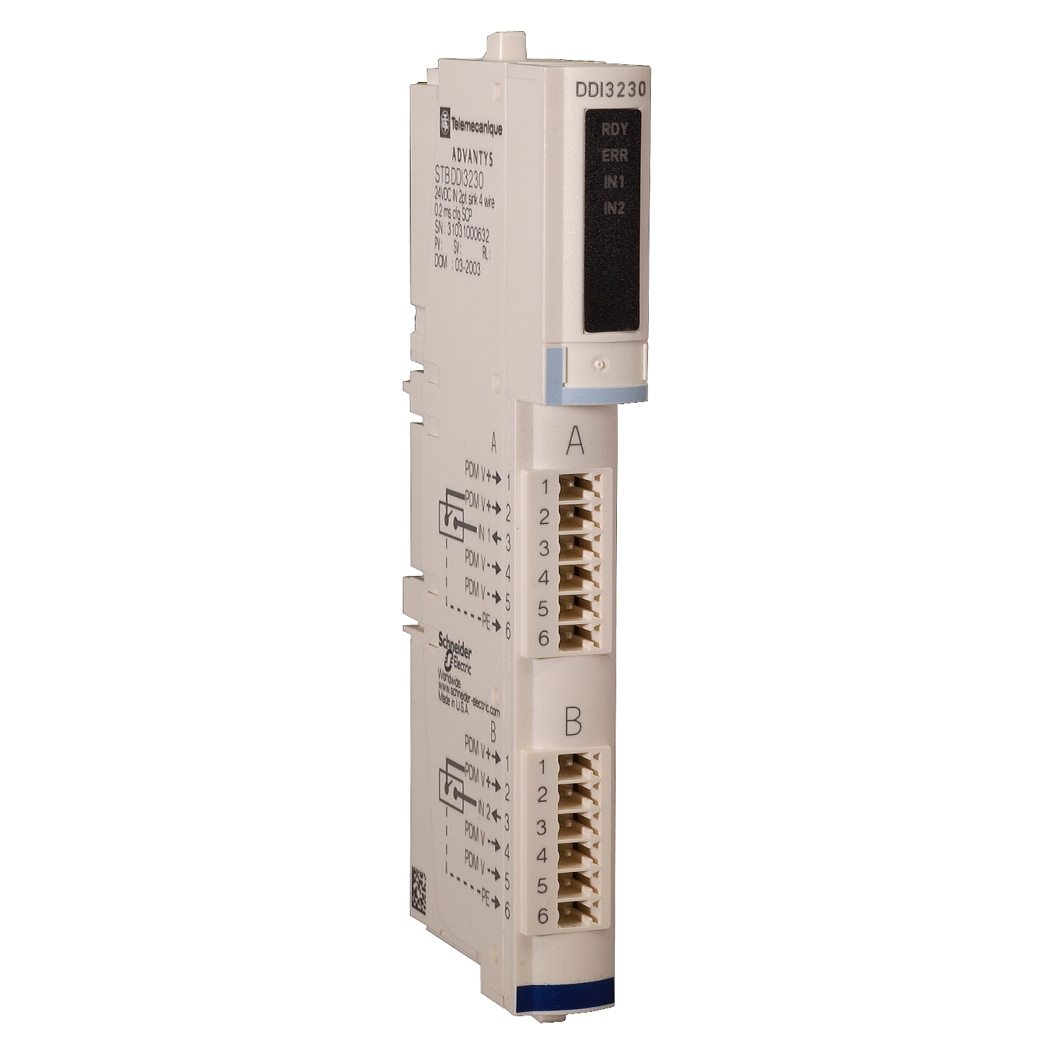 Schneider Electric Schneider Electric STBDDI3230K – standard digital input kit - Modicon STB - 24 V DC - 2 I