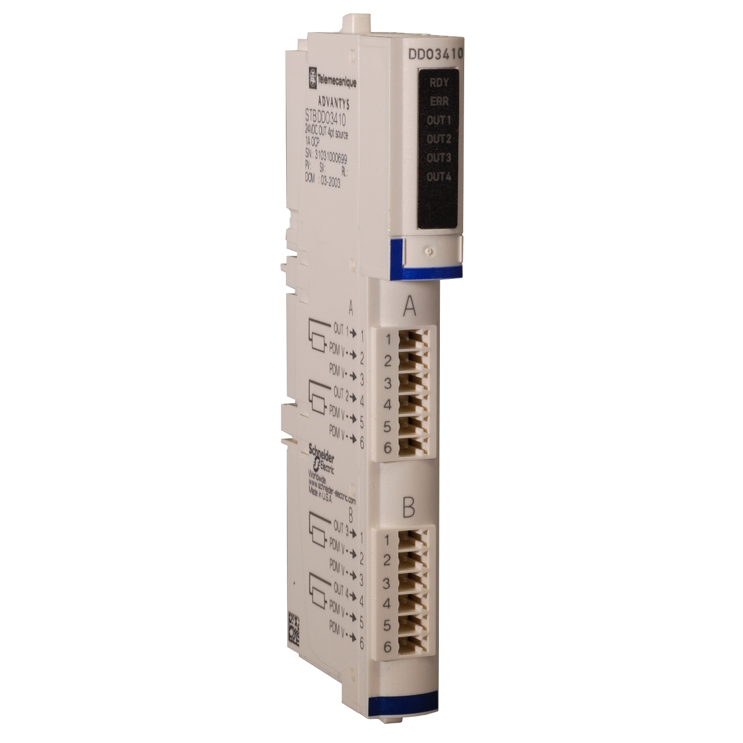 Schneider Electric Schneider Electric STBDDO3410K – standard digital output kit - Modicon STB - 24 V DC - 4 O