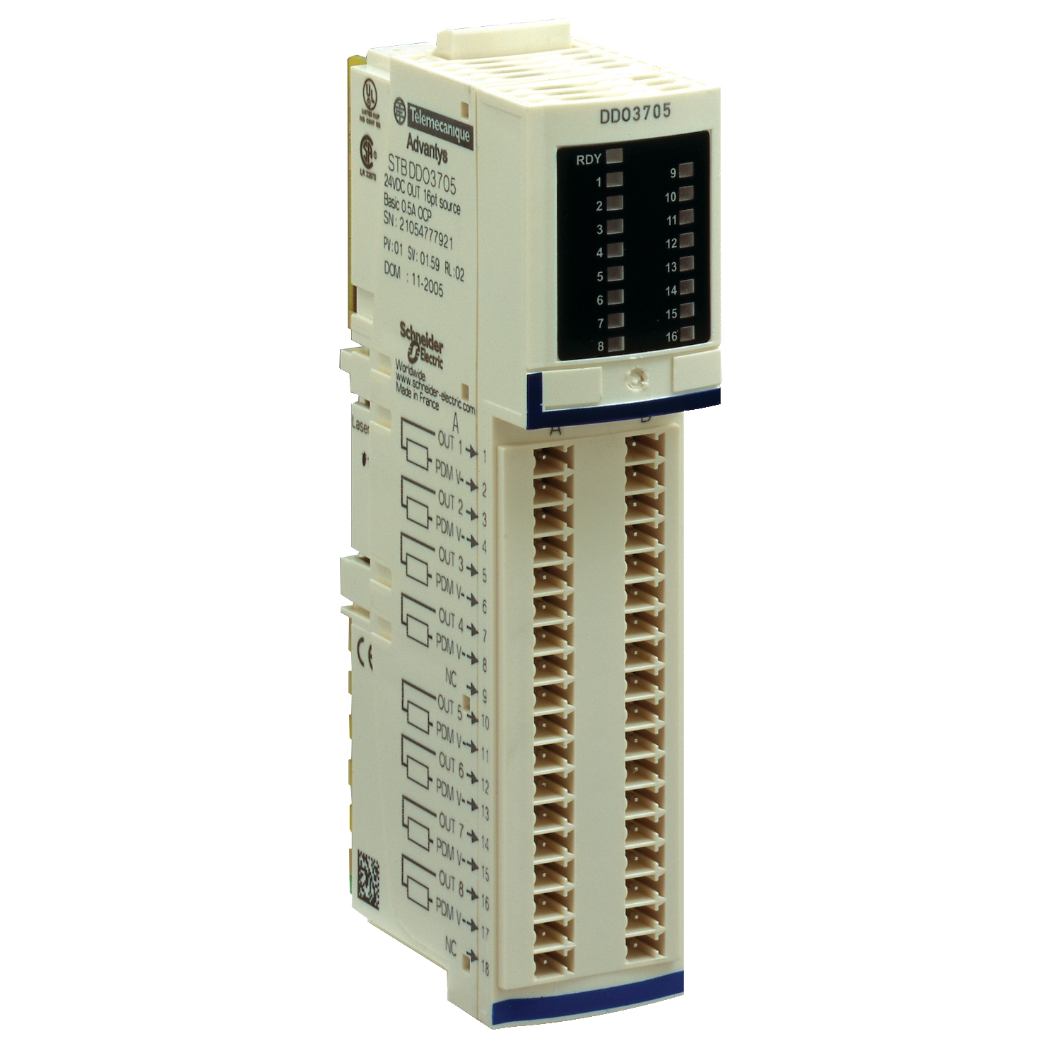 Schneider Electric Schneider Electric STBDDO3705 – basic digital output module STB - 24 V DC - 16 O