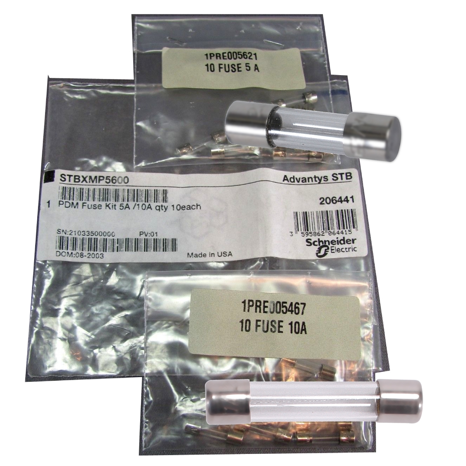 Schneider Electric Schneider Electric STBXMP5600 – Modicon STB - PDM fuse kit - for I/O module - 5 fuses 10 A