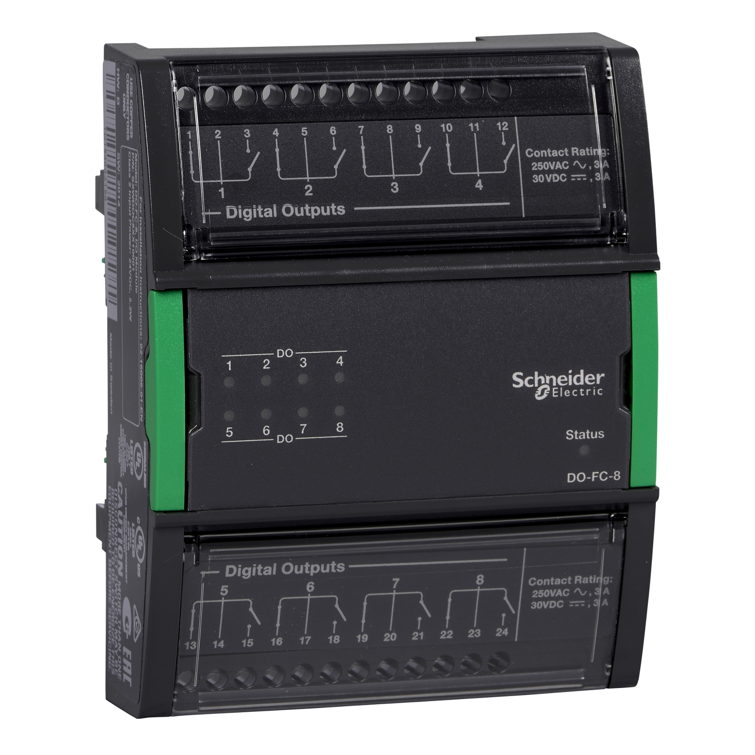 Schneider Electric Schneider Electric SXWDOC8XX10001 – Central I/O module, SpaceLogic, 8 Form C relay digital outputs