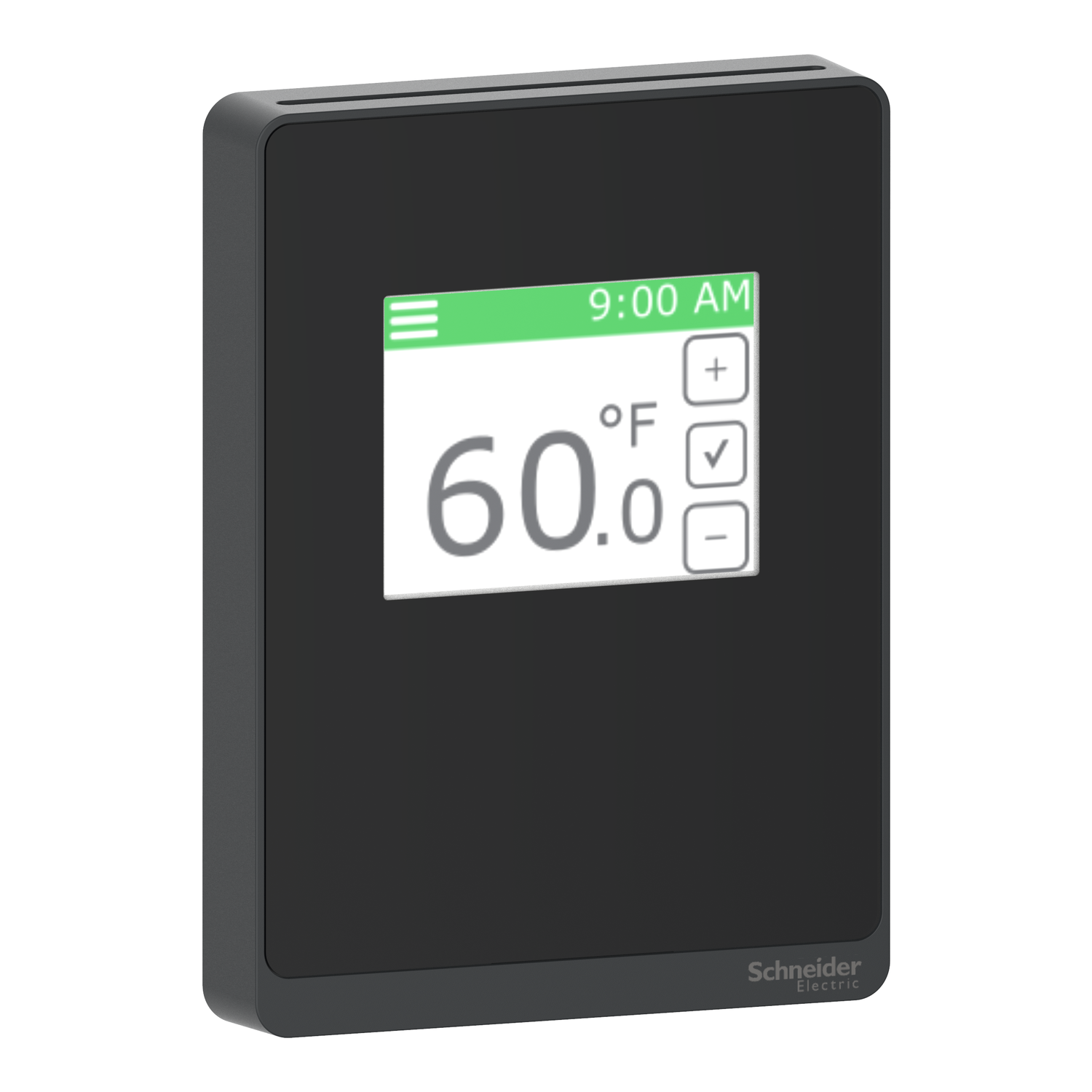 Schneider Electric Schneider Electric SXWSCDXSELXB – SmartX Cover Plate, for Sensor Base, Touchscreen, Setpoint, Override, Optimum Black Cover