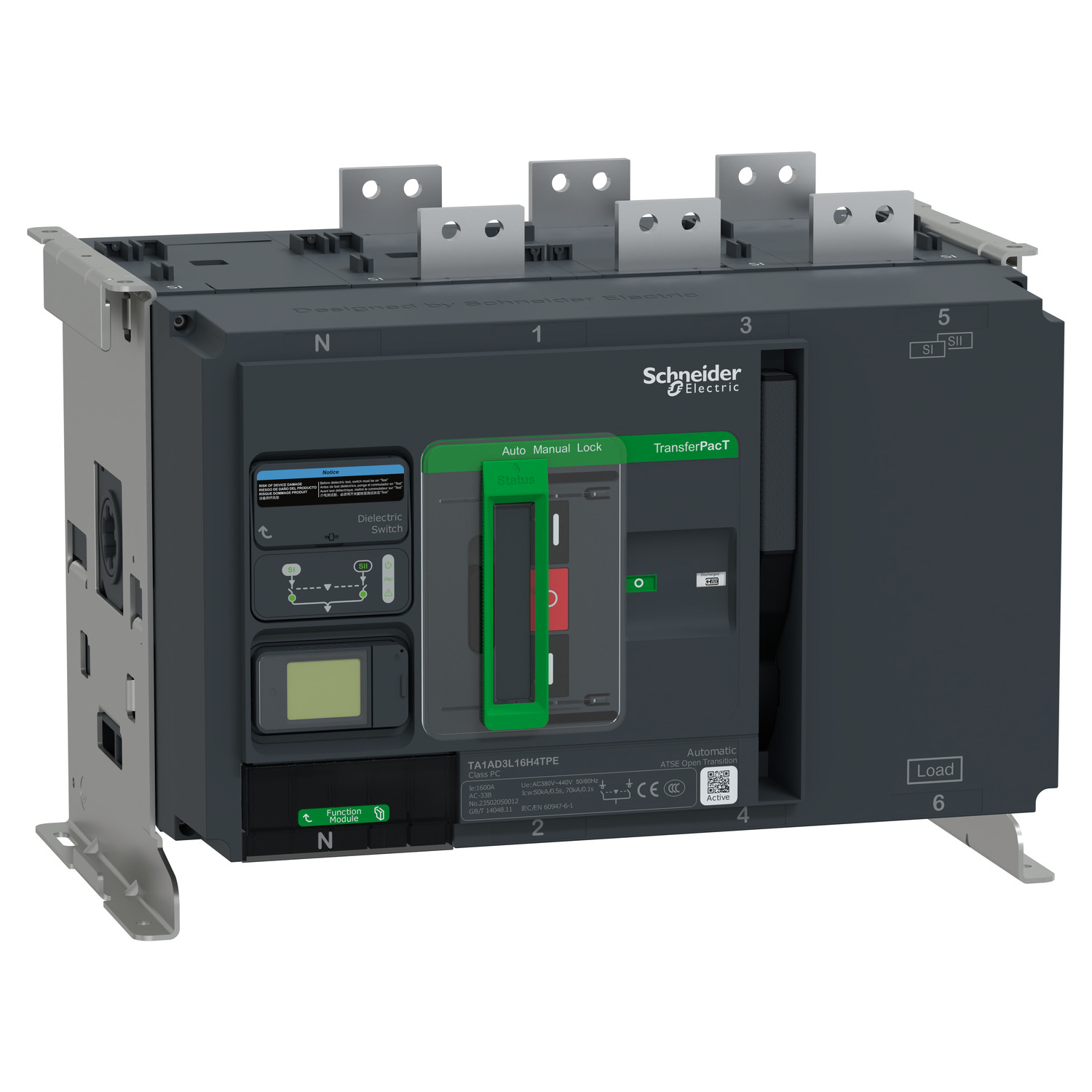 Schneider Electric Schneider Electric TA1AD3L10H4TPE – automatic transfer switch, TransferPacT, 1000A, 400V, 3P, LCD, TA1A