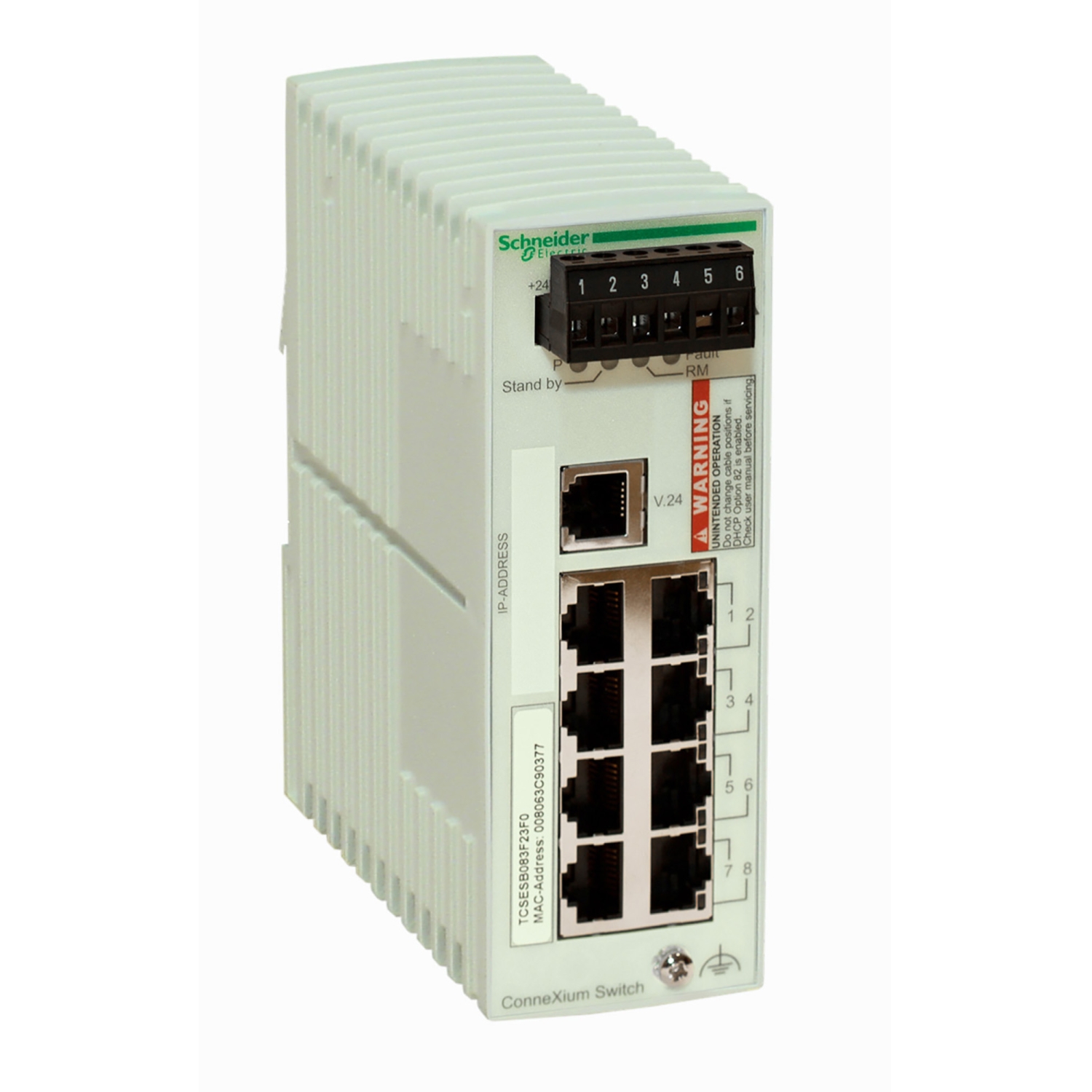 Schneider Electric Schneider Electric TCSESB083F23F0 – ConneXium Basic Managed Switch - 8 ports for copper