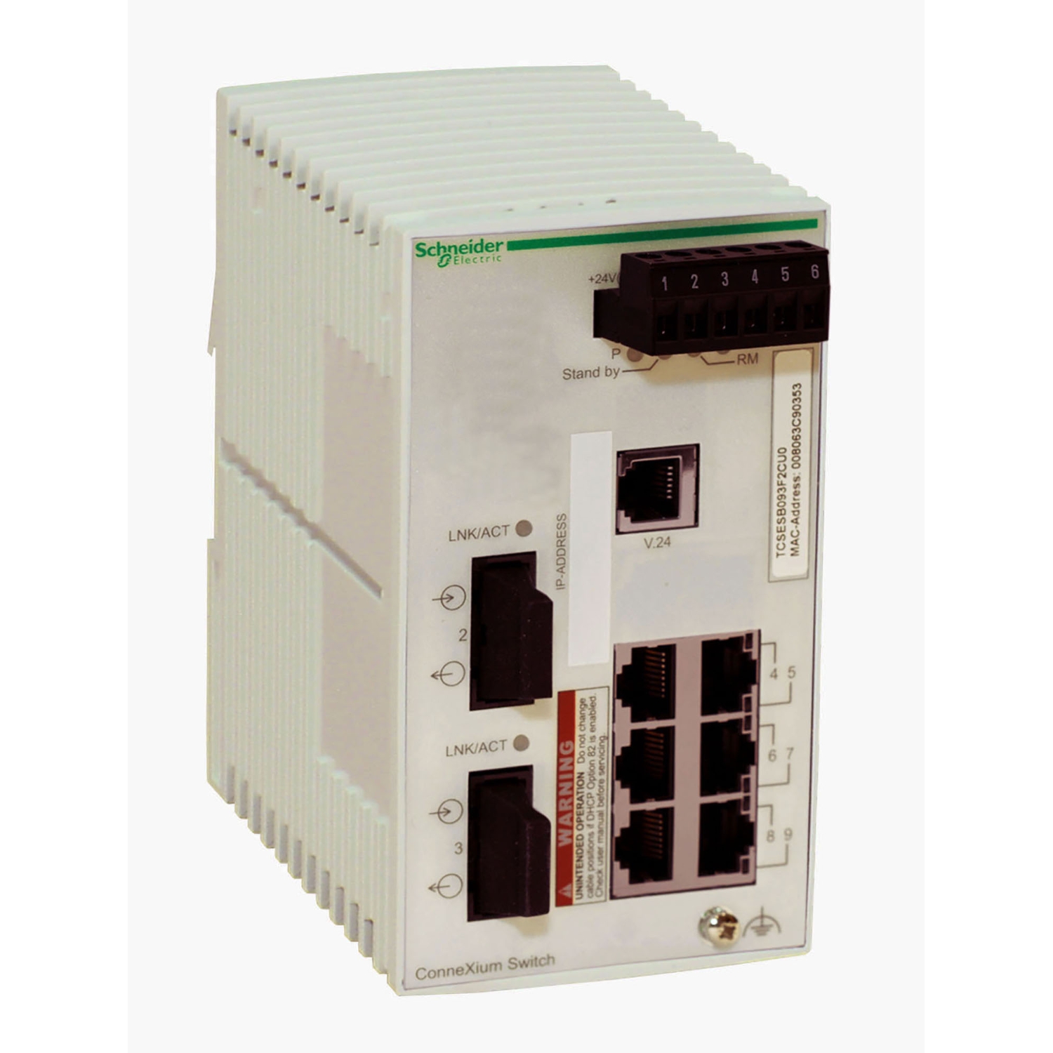 Schneider Electric Schneider Electric TCSESB083F2CU0 – ConneXium Basic Managed Switch - 6 ports for copper + 2 ports for fiber optic multimode