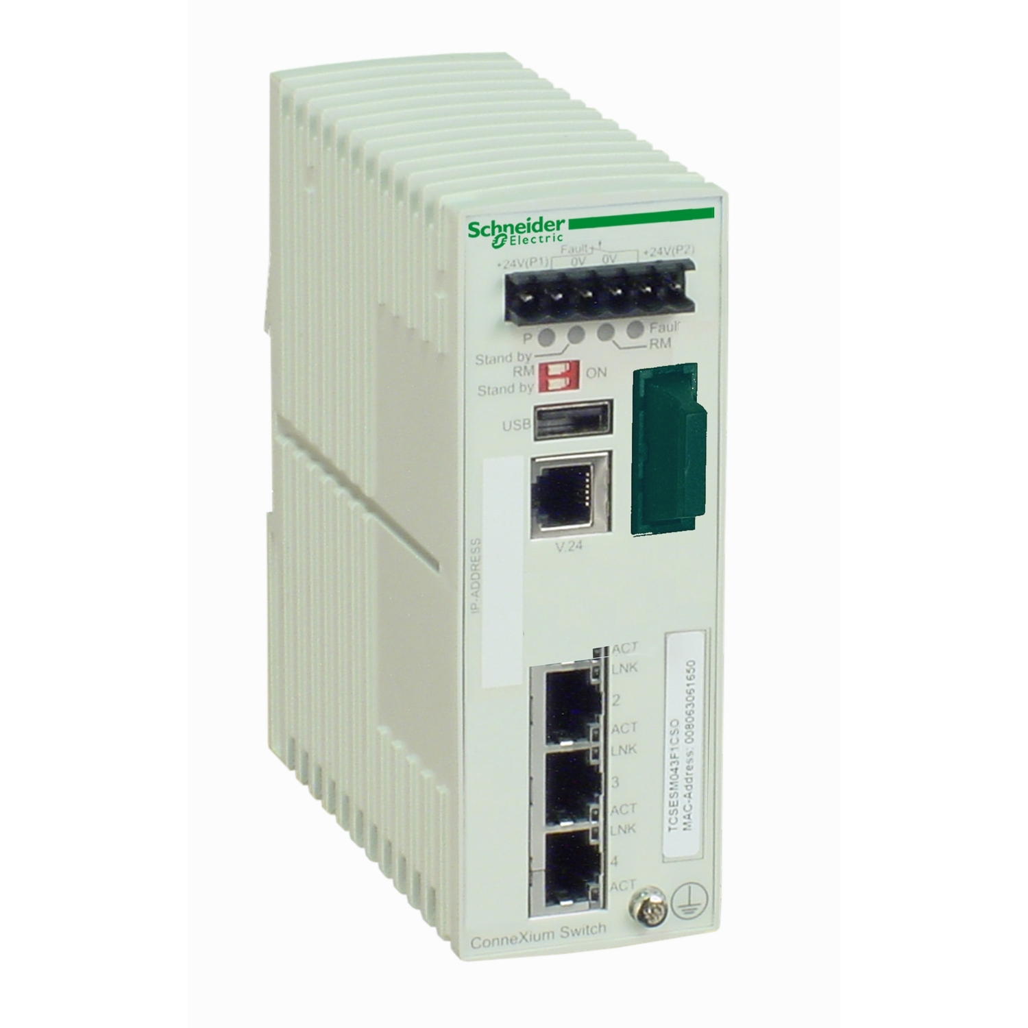 Schneider Electric Schneider Electric TCSESM043F1CS0 – ConneXium Managed Switch - 3 ports for copper + 1 port for fiber optic single-mode