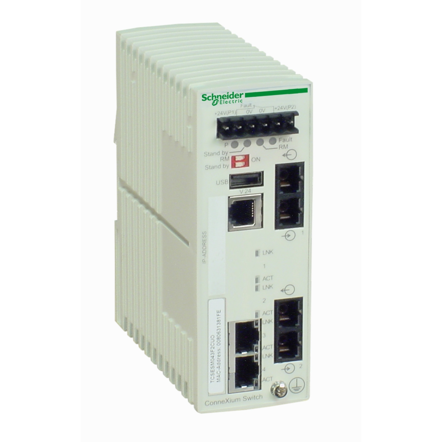 Schneider Electric Schneider Electric TCSESM043F2CU0 – ConneXium Managed Switch - 2 ports for copper + 2 ports for fiber optic multimode