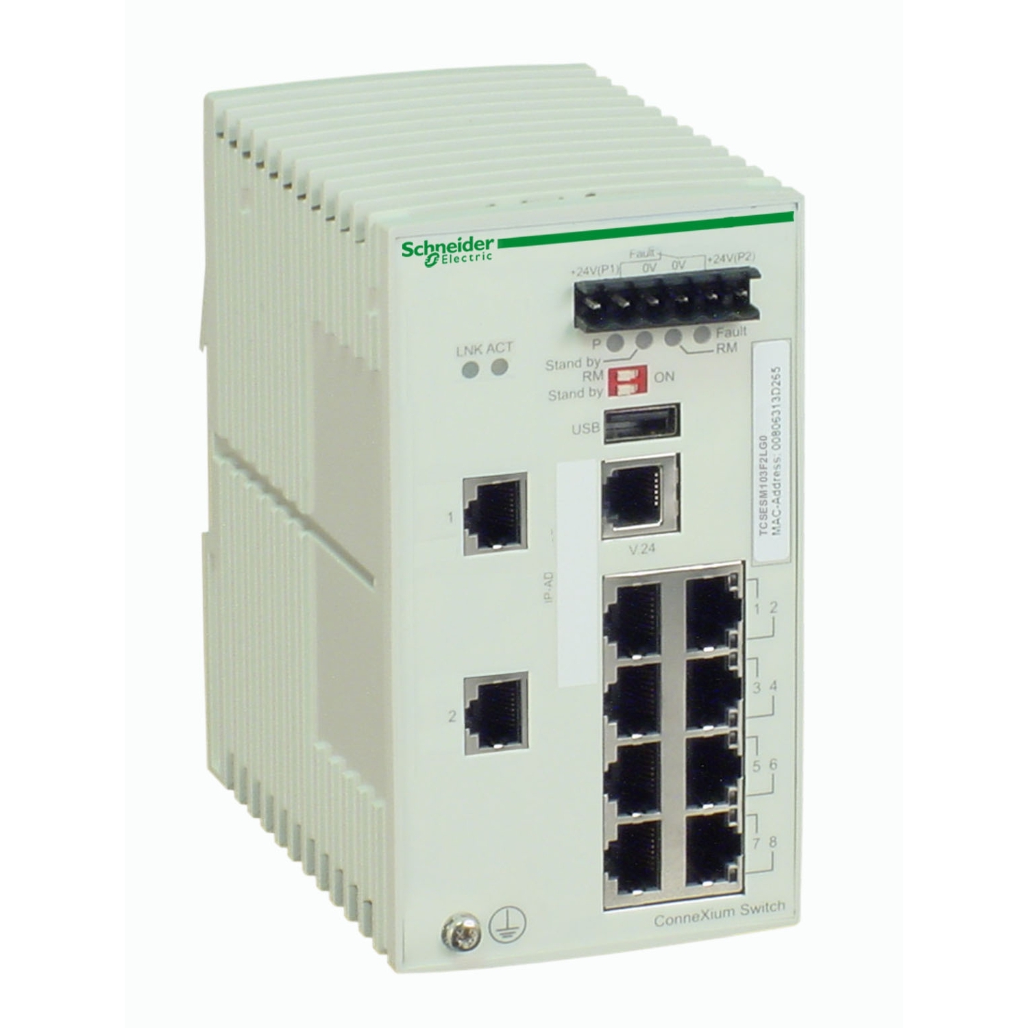 Schneider Electric Schneider Electric TCSESM103F2LG0 – ConneXium Managed Switch - 8 ports for copper + 2 Gigabit SFP