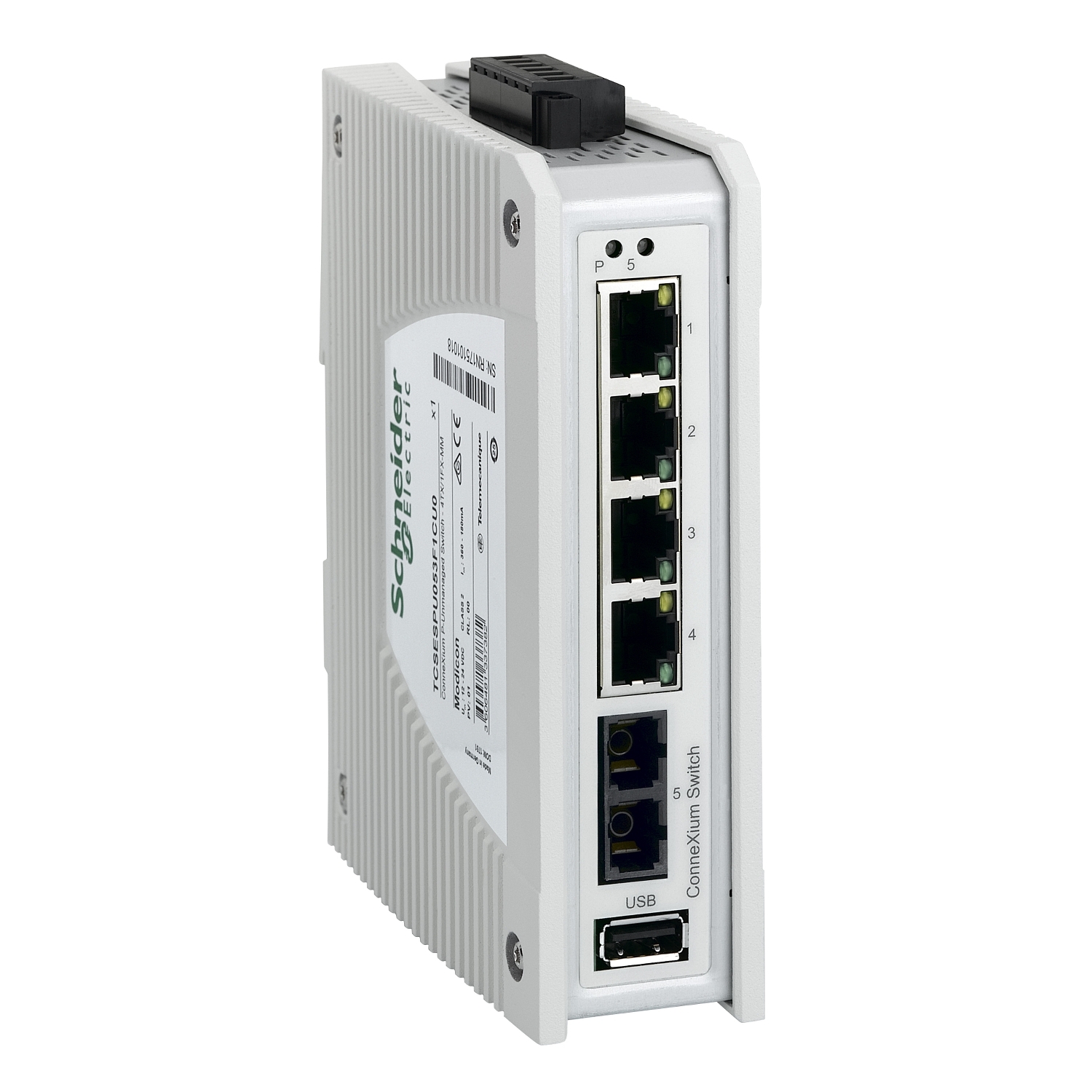 Schneider Electric Schneider Electric TCSESPU053F1CU0 – ConneXium Premium Unmanaged Switch - 4 ports for copper + 1 ports for fiber optic multimode