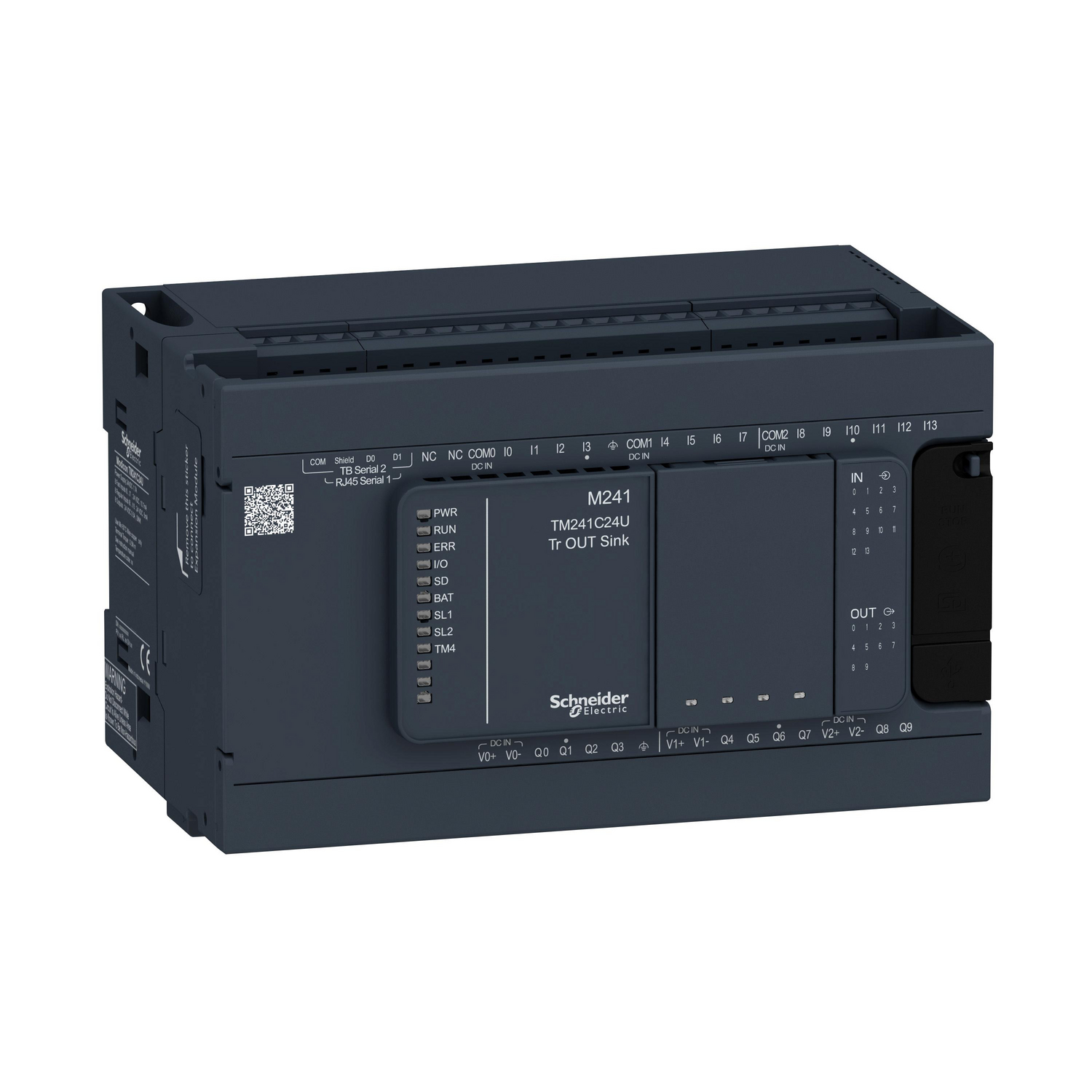 Schneider Electric Schneider Electric TM241C24U – Logic controller, Modicon M241, 24 IO transistor NPN