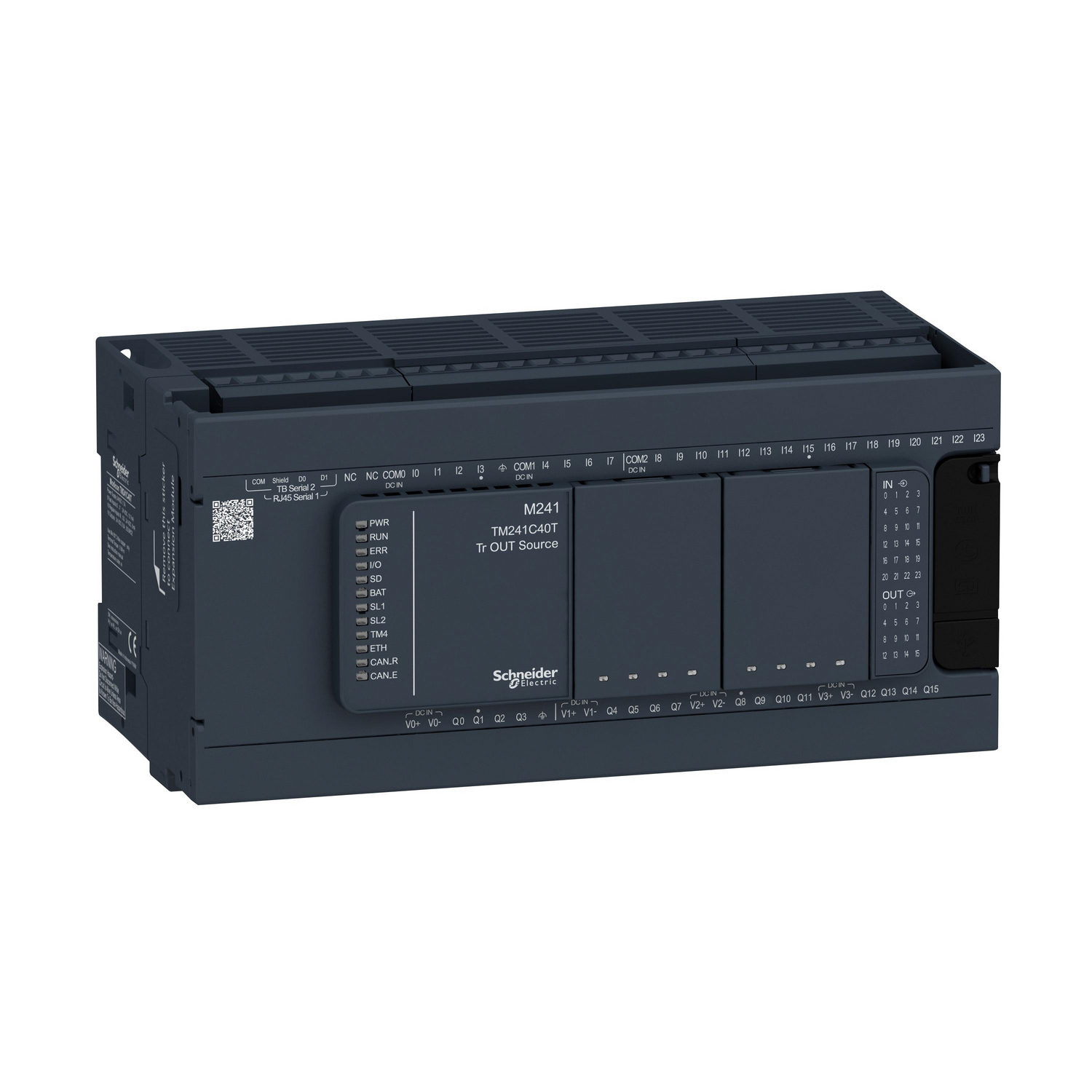 Schneider Electric Schneider Electric TM241C40T – logic controller, Modicon M241, 40 IO, transistor, PNP
