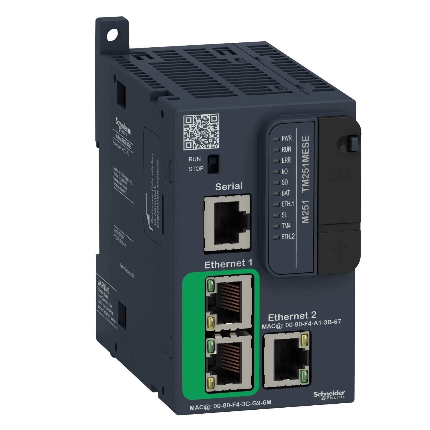 Schneider Electric Schneider Electric TM251MESE – Logic controller, Modicon M251, 2x Ethernet