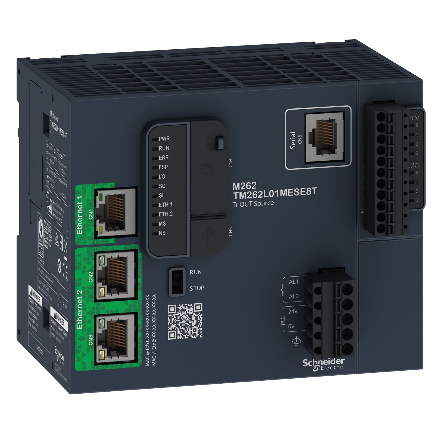 Schneider Electric Schneider Electric TM262L01MESE8T – logic controller, Modicon M262, 5ns per instruction, optimized Ethernet