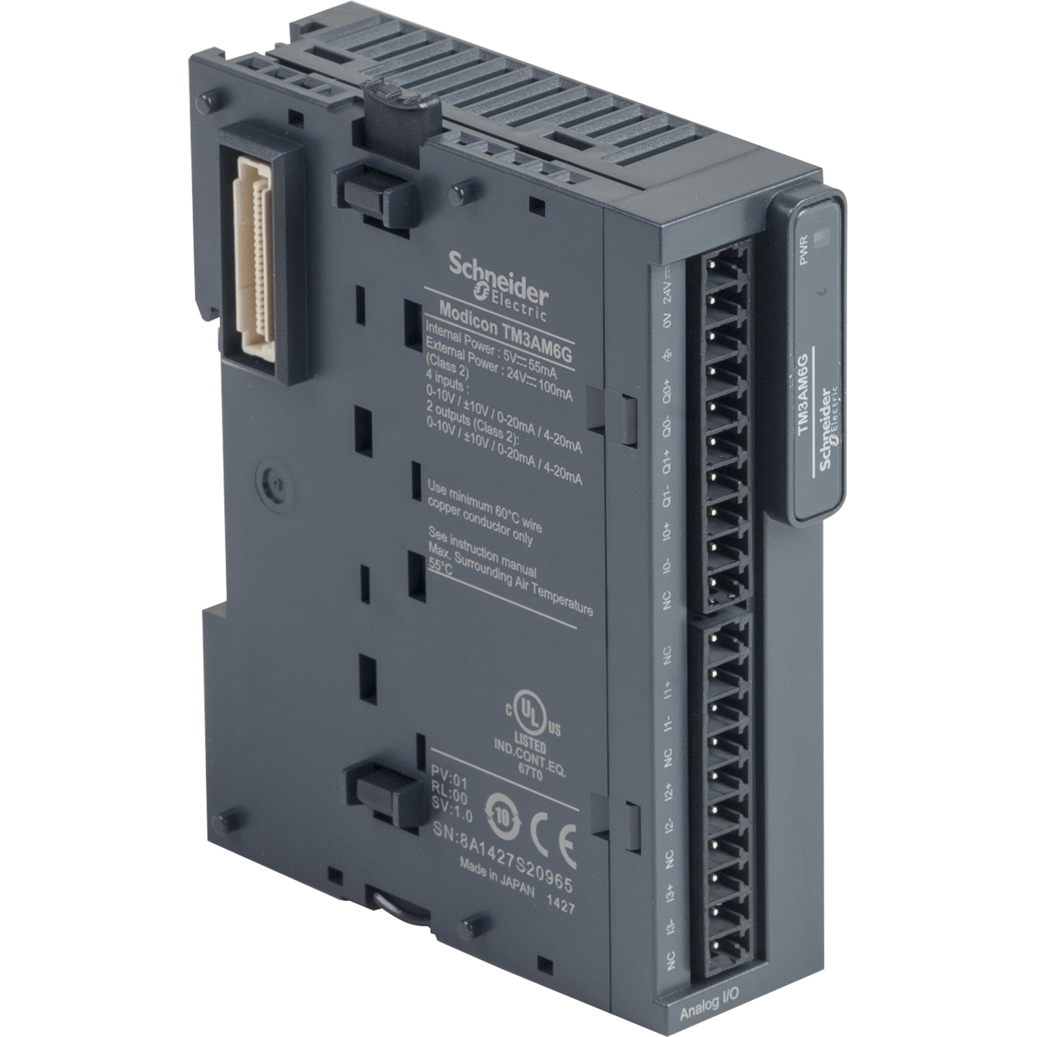 Schneider Electric Schneider Electric TM3AM6G – module TM3 - 4 analog inputs and 2 analog outputs spring