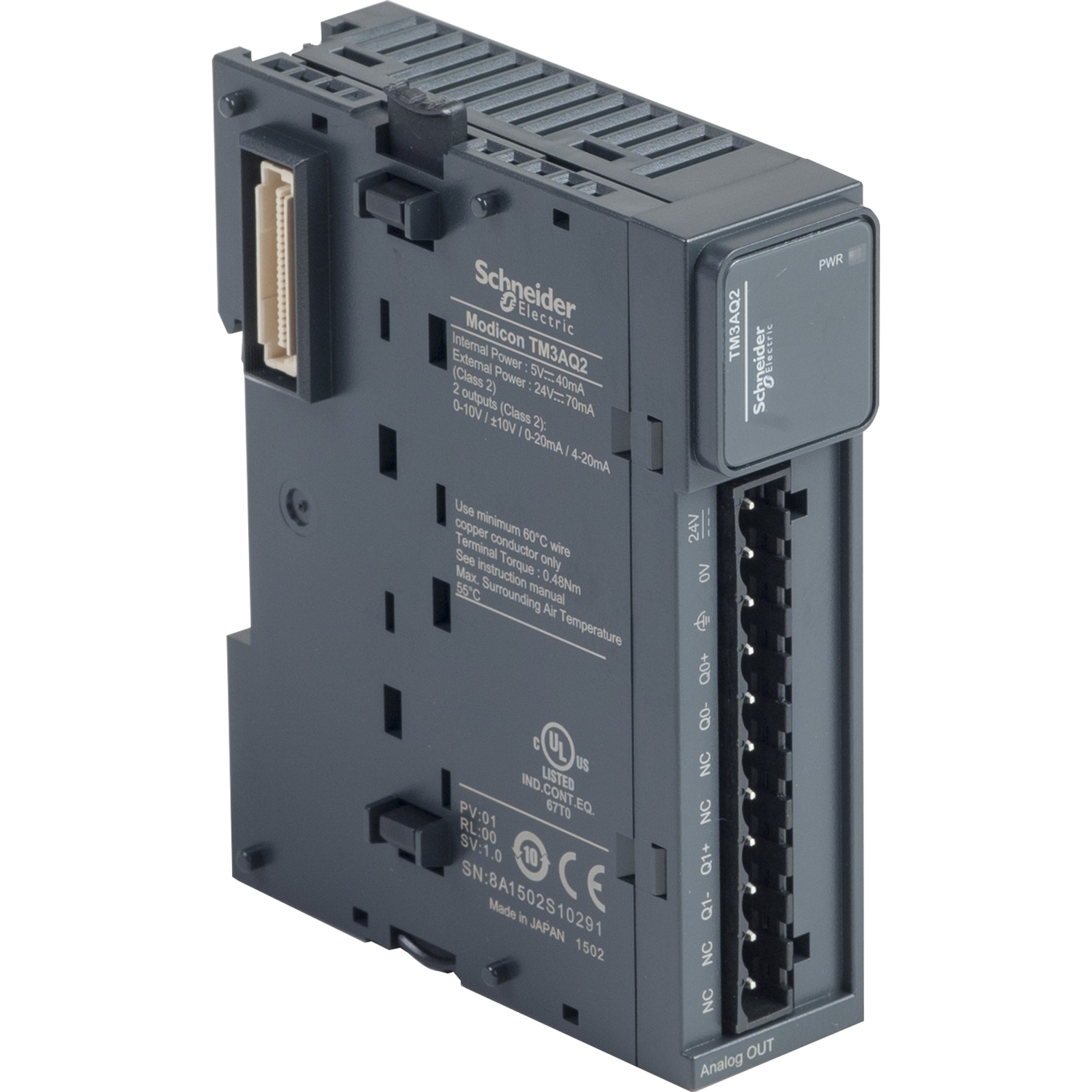 Schneider Electric Schneider Electric TM3AQ2 – module TM3 - 2 analog outputs