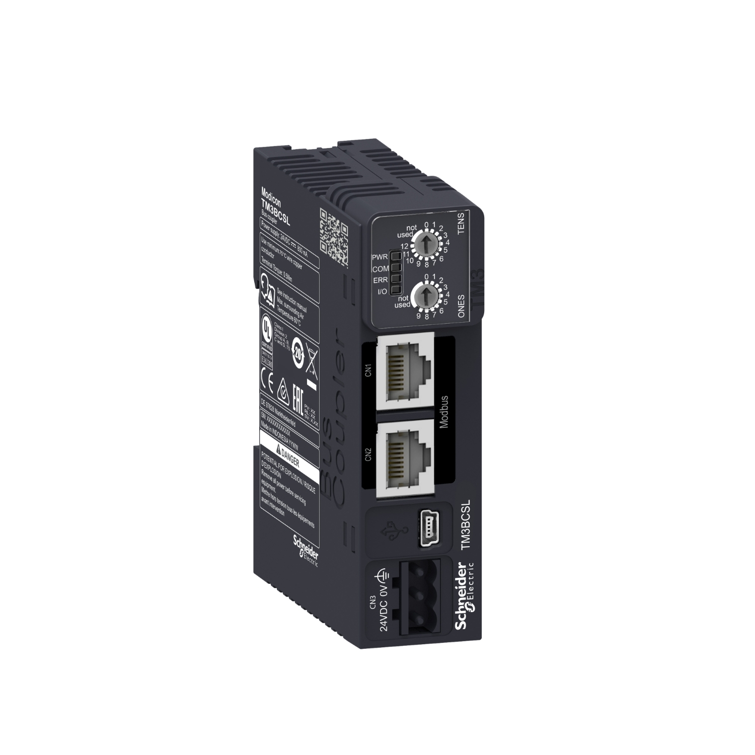 Schneider Electric Schneider Electric TM3BCSL – bus coupler module, Modicon TM3, distributed IO, optimized, Serial Line interface, IP20