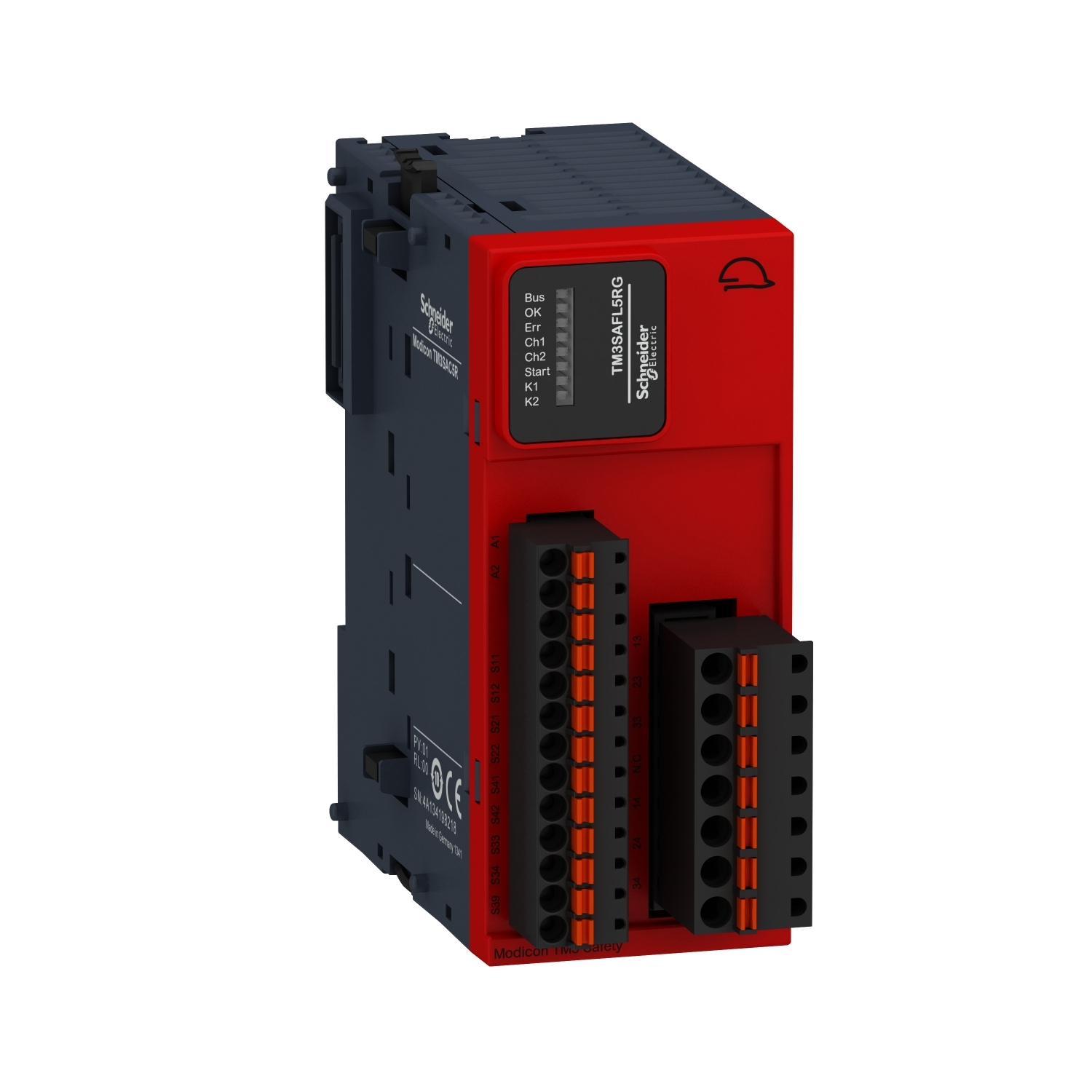 Schneider Electric Schneider Electric TM3SAFL5RG – Safety module, Modicon TM3 Safety, 2 Function, Cat 3 PL d/SIL CL2 (spring) 24 VDC
