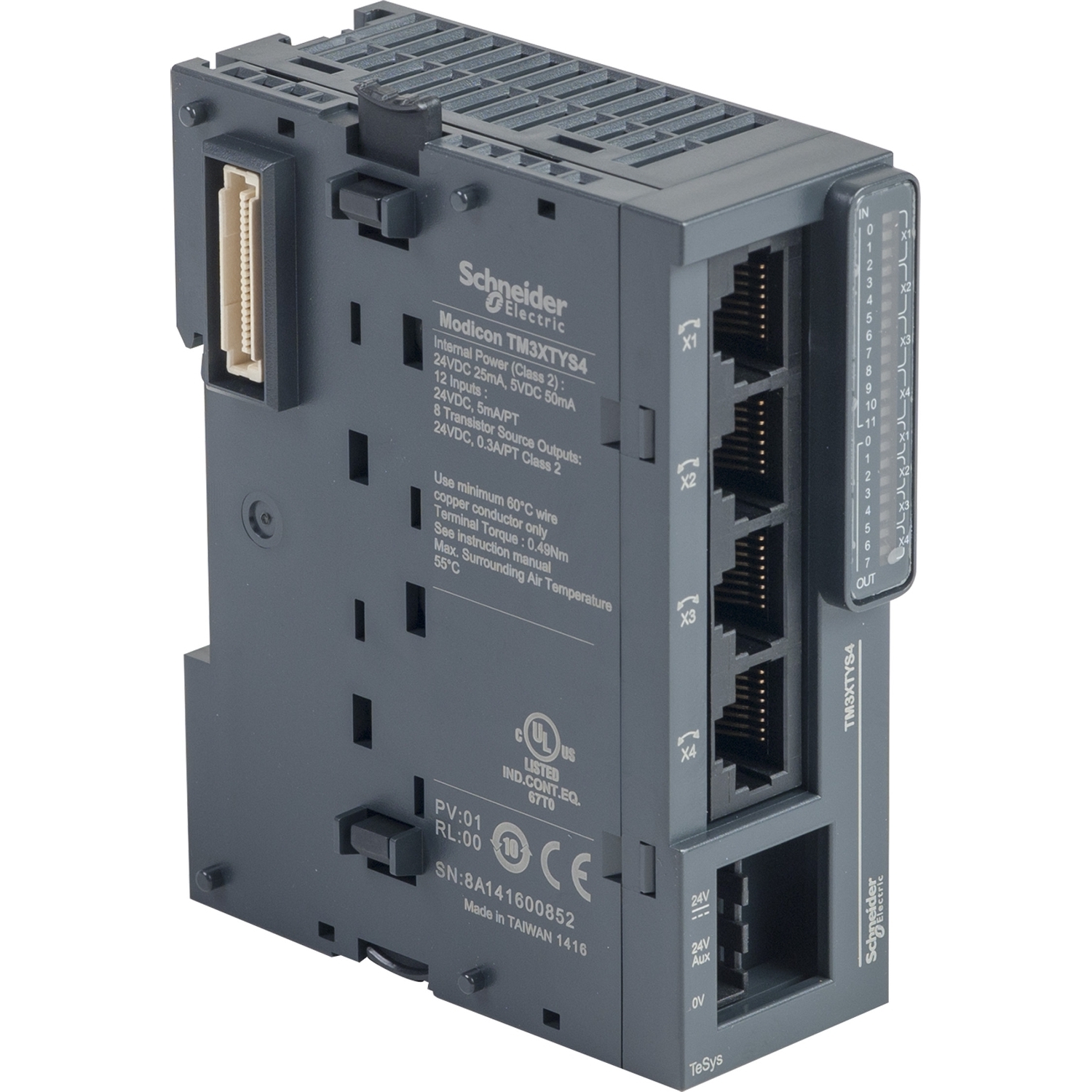 Schneider Electric Schneider Electric TM3XTYS4 – parallel interface module, Modicon TM3, 4 Tesys motors