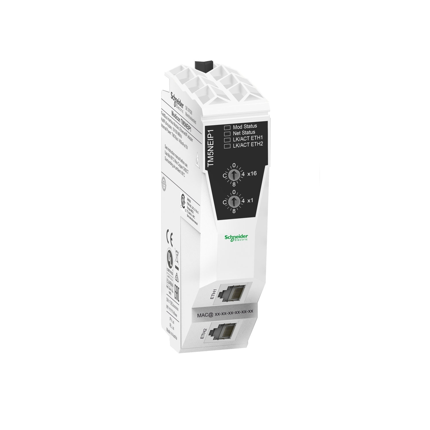 Schneider Electric Schneider Electric TM5NEIP1 – IP20 I/O Distributed Performance EtherNet/IP FieldBus Interface TM5 Module