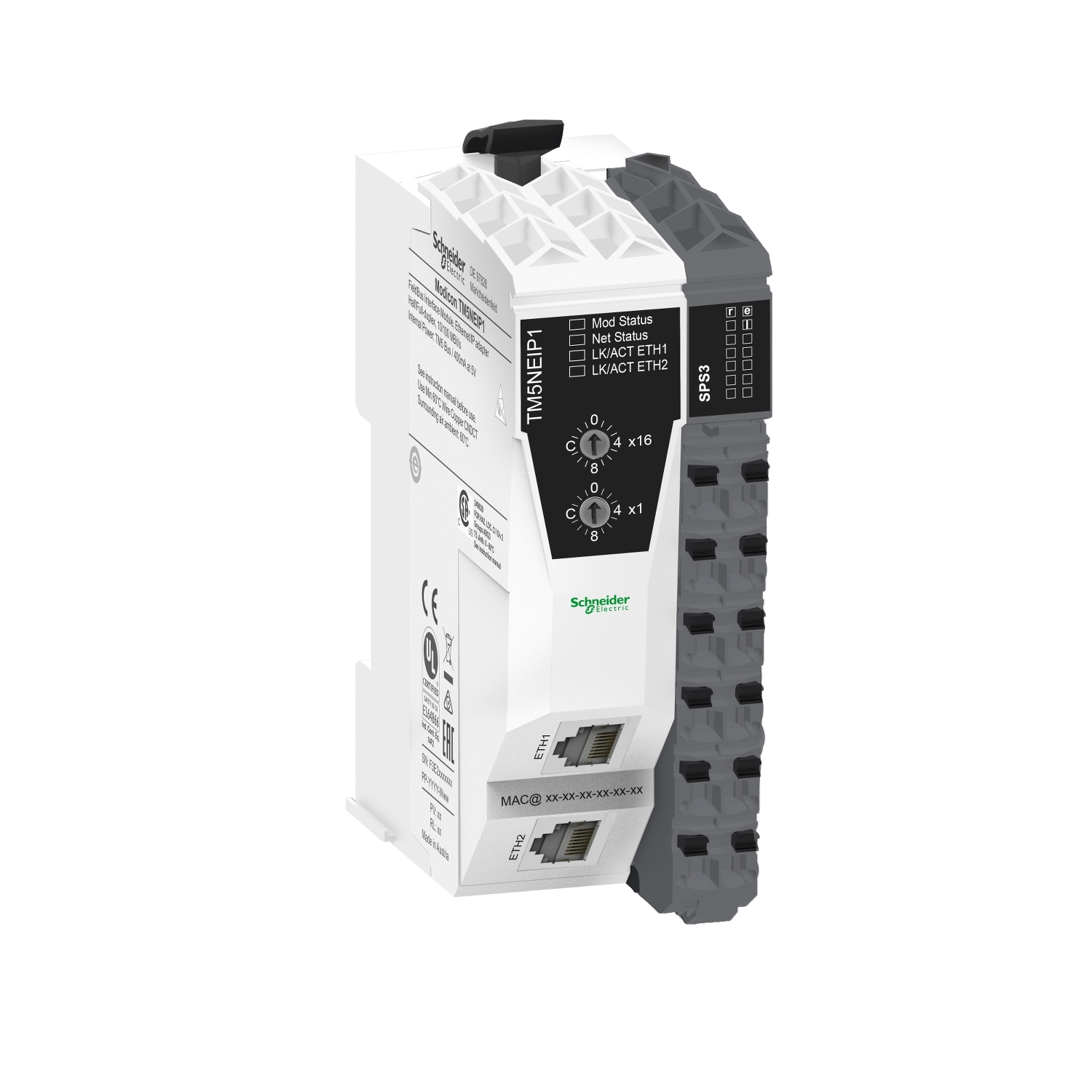 Schneider Electric Schneider Electric TM5NEIP1K – IO field bus kit, distributed, EtherNet/IP, TM5NEIP1 with bus base with power unit, IP20