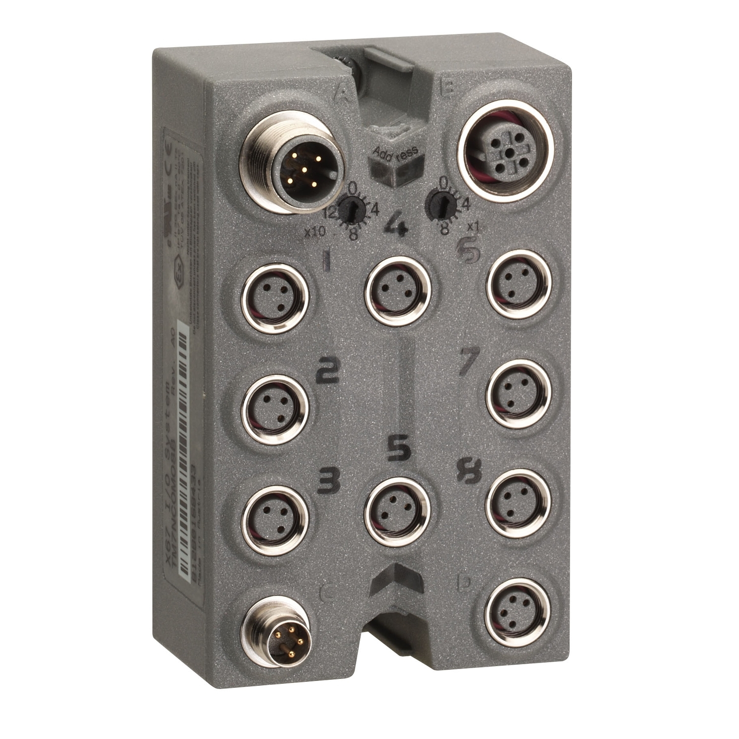 Schneider Electric Schneider Electric TM7NCOM08B – CANopen interface I/O block, Modicon TM7, IP67, 8 M8