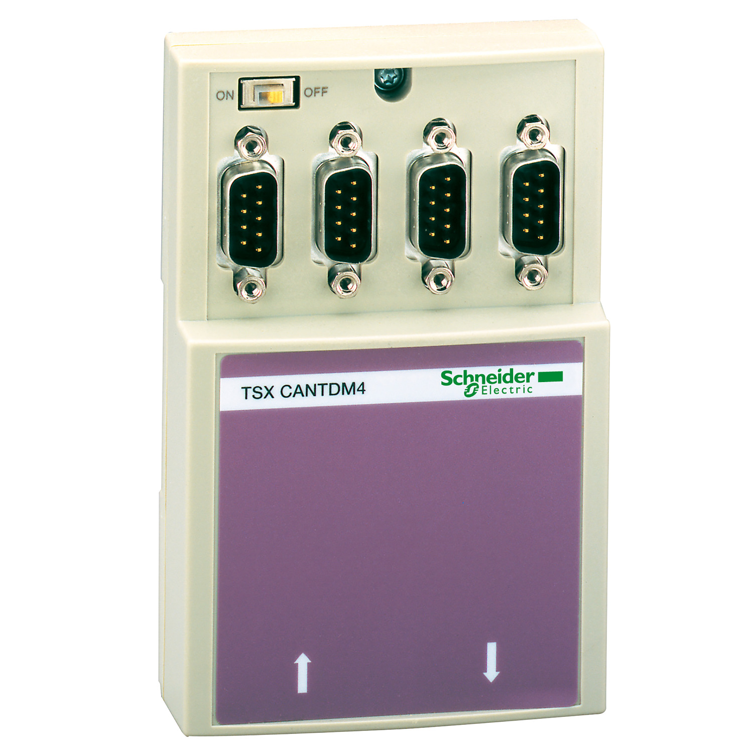 Schneider Electric Schneider Electric TSXCANTDM4 – IP20 CANopen tap junction box - 1 screw terminal block and 4 SUB-D9